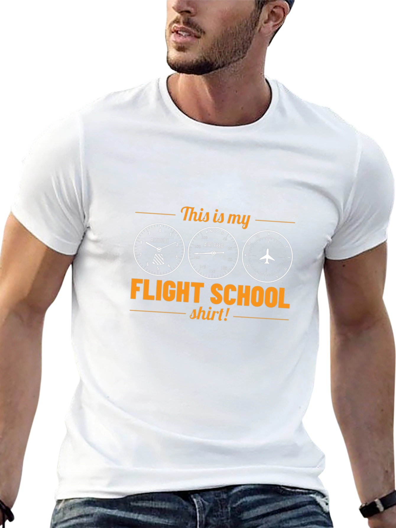 Flight School Pilot T-Shirt - Aviation Gift
