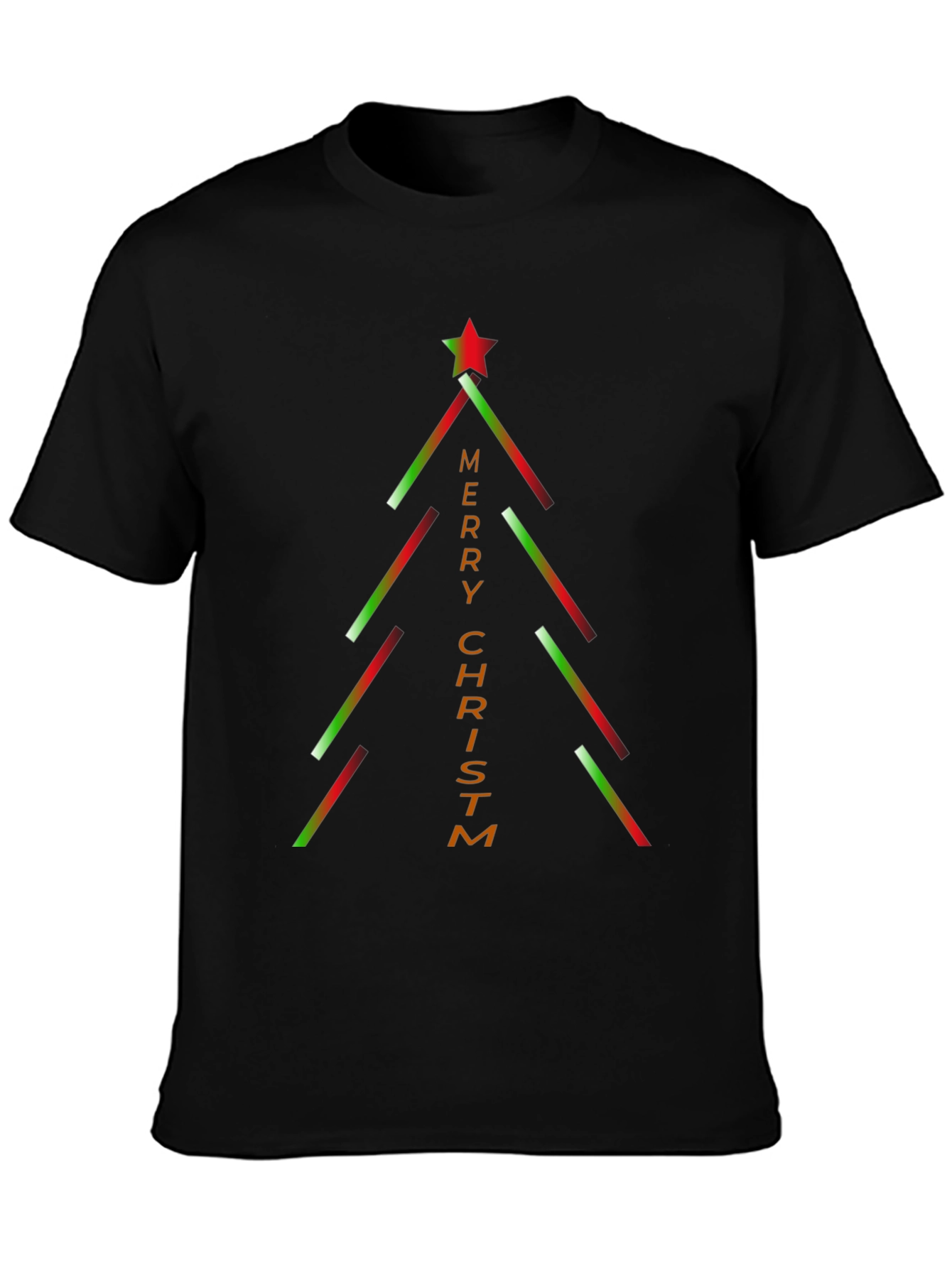 Merry Christm-as Christmas Tree Graphic T-Shirt