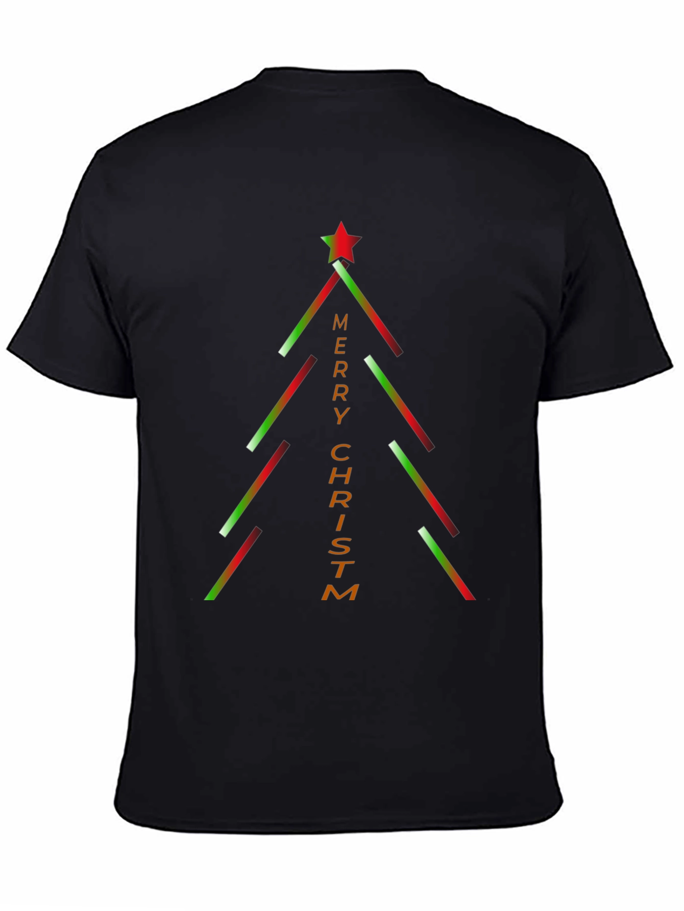 Merry Christm-as Christmas Tree Graphic T-Shirt