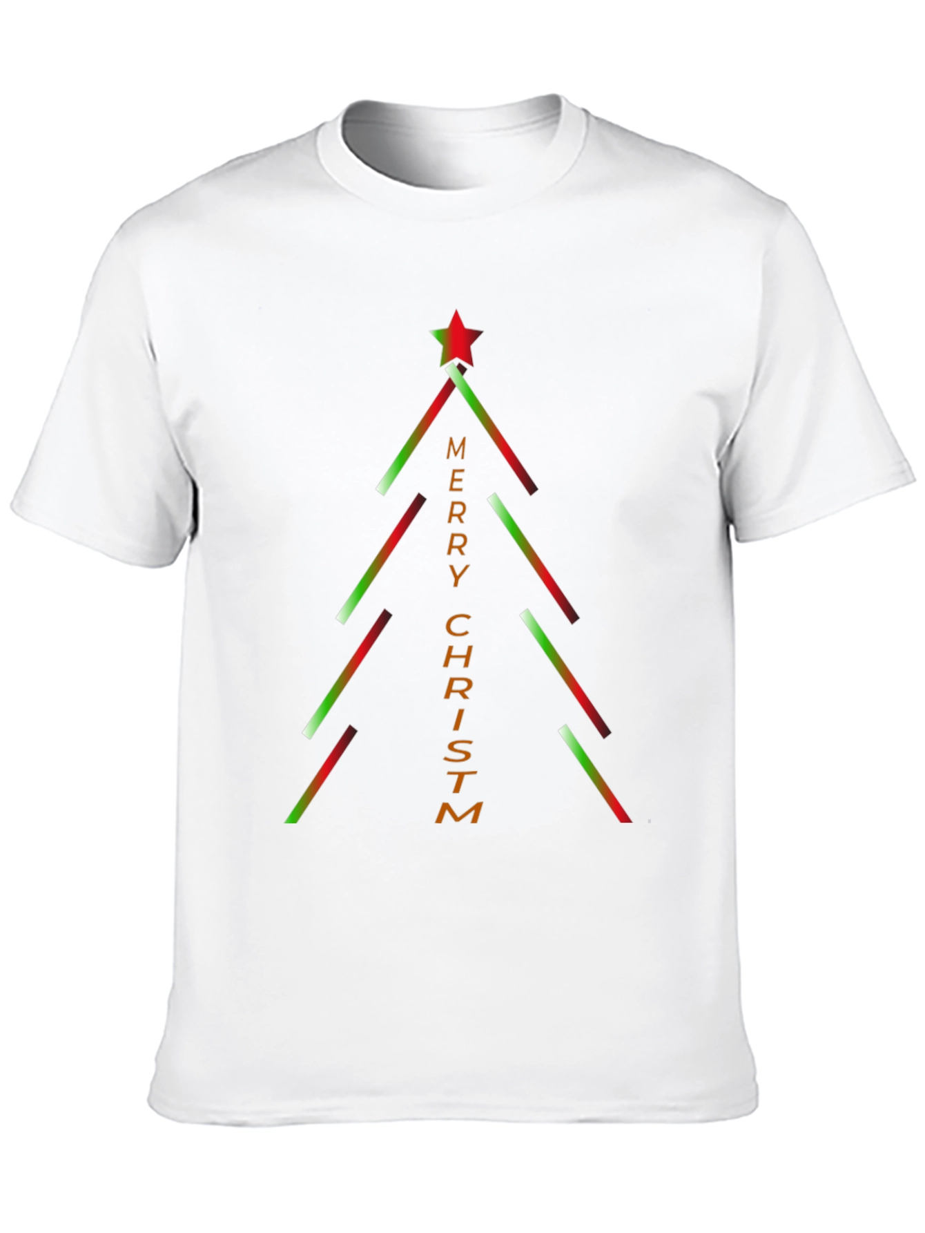 Merry Christm-as Christmas Tree Graphic T-Shirt