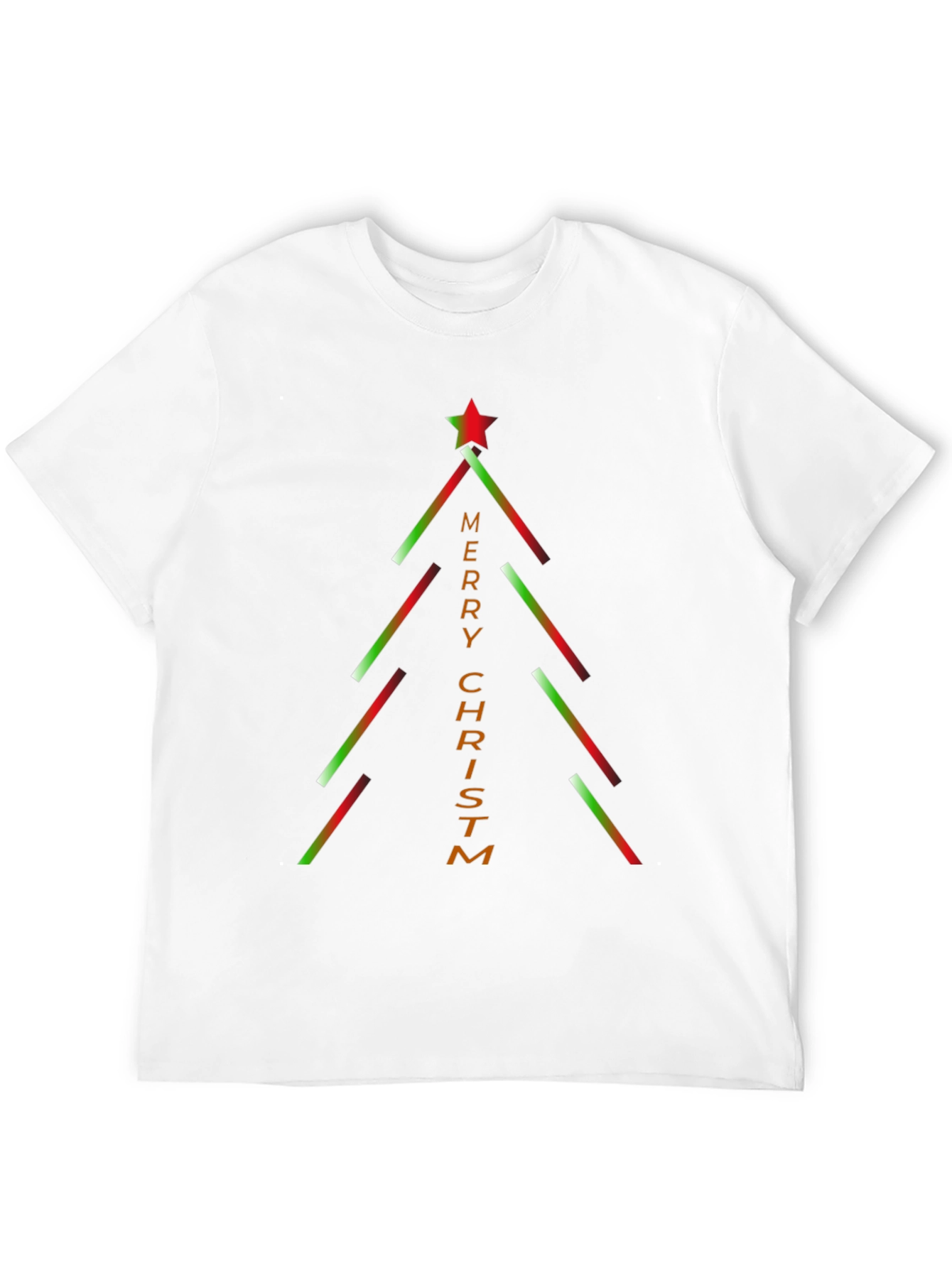 Merry Christm-as Christmas Tree Graphic T-Shirt
