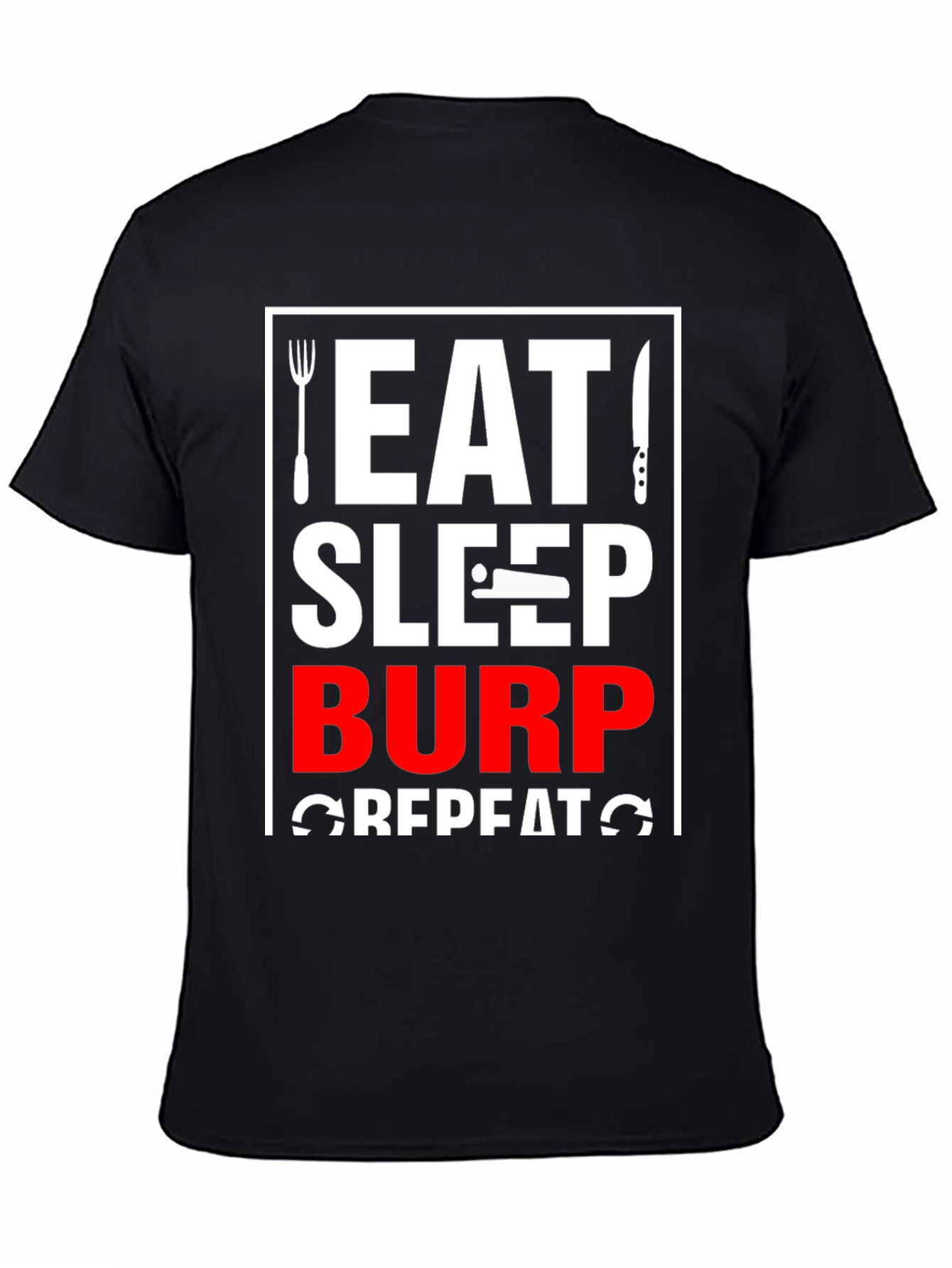 Eat Sleep Burp Repeat Graphic Tee