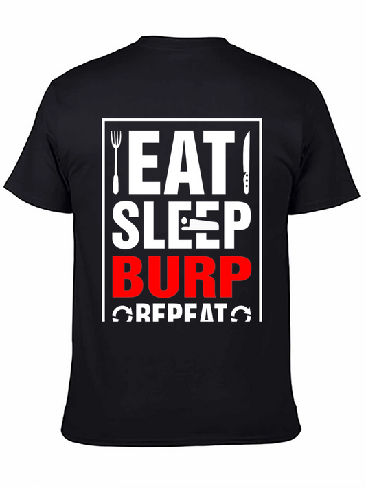 Eat Sleep Burp Repeat Graphic Tee