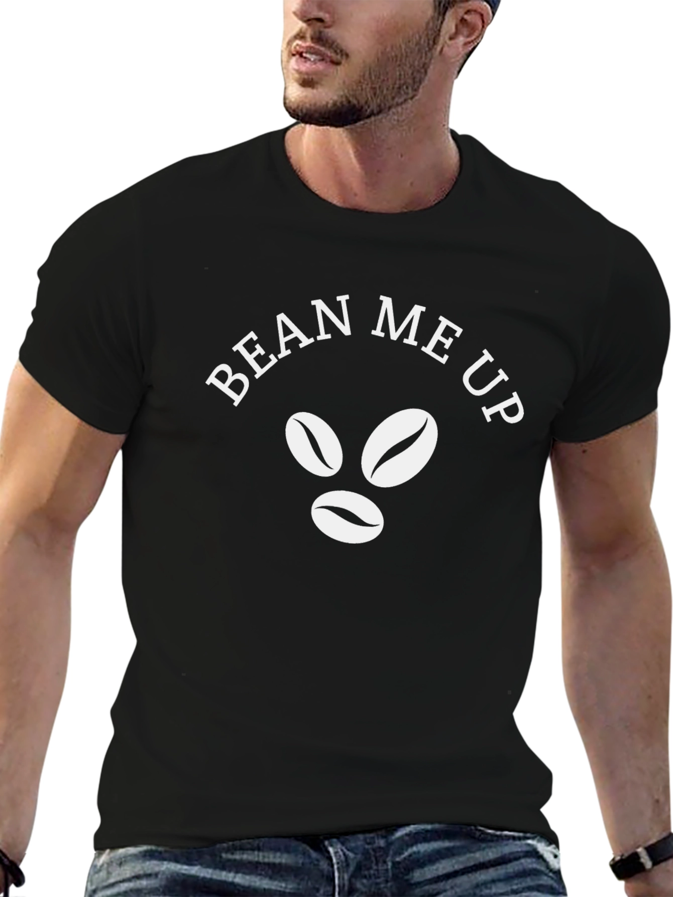 Bean Me Up Graphic T-Shirt - Coffee Lover Tee