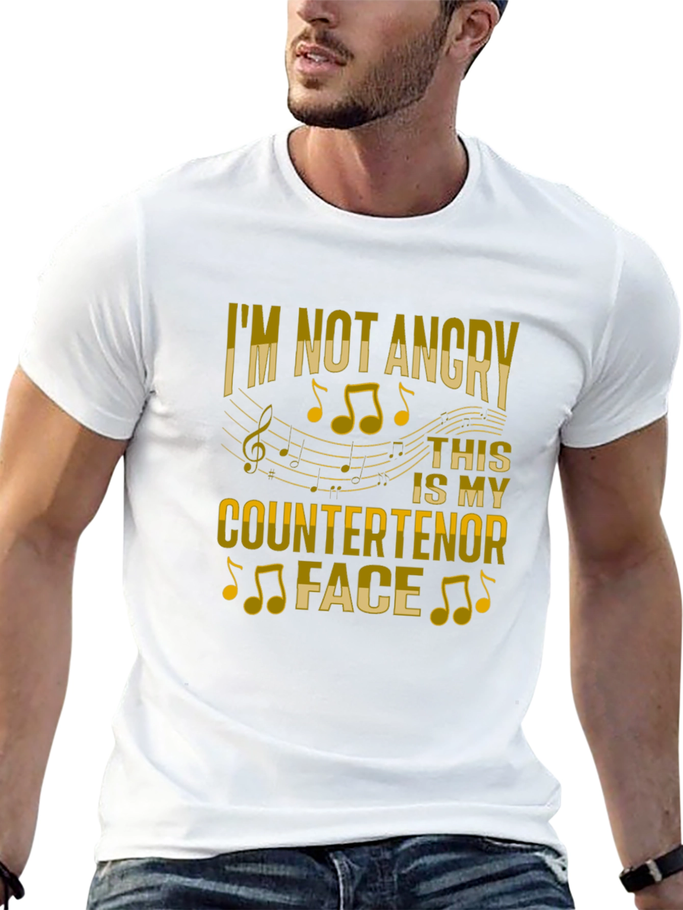 Countertenor Face T-Shirt - Music Lover Tee