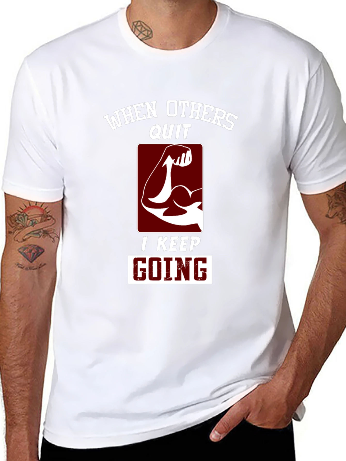 Motivational Gym T-Shirt: When Others Quit I Keep Going