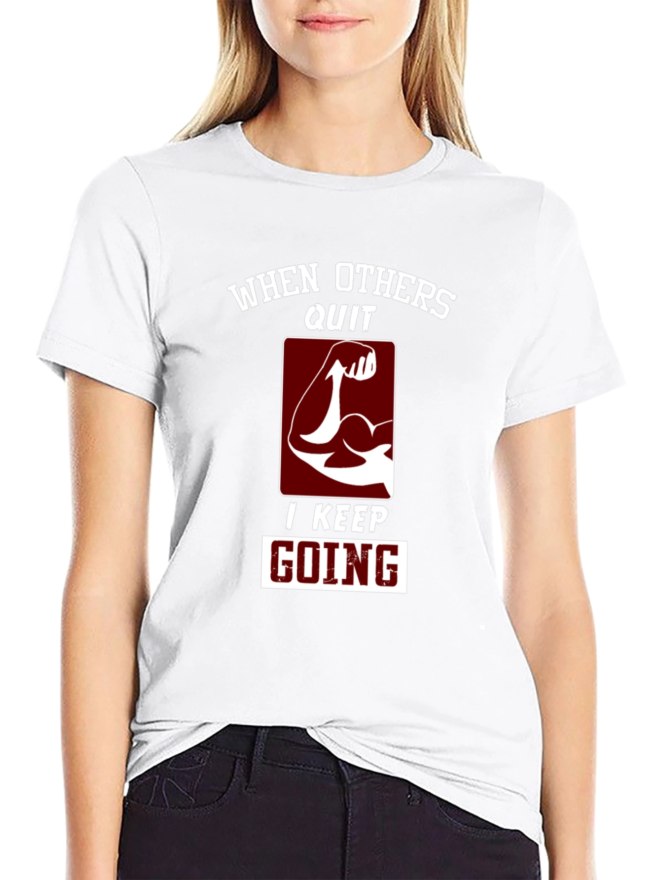 Motivational Gym T-Shirt: When Others Quit I Keep Going