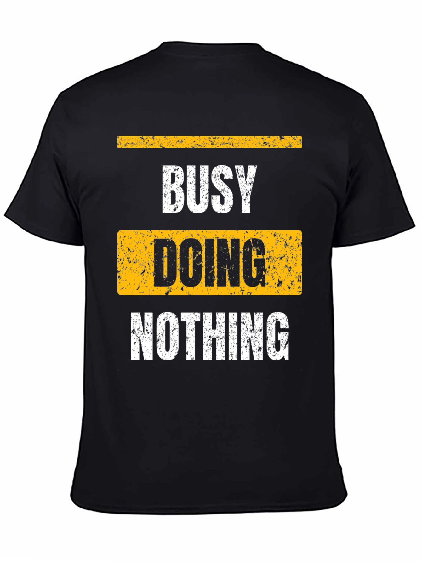 Busy Doing Nothing Black Graphic T-Shirt