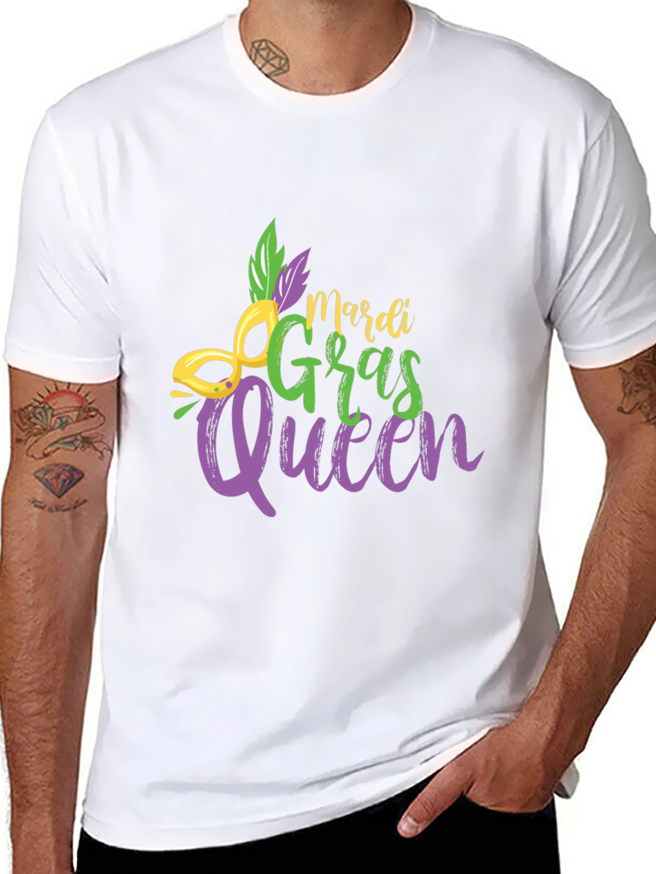 Mardi Gras Queen Black T-Shirt