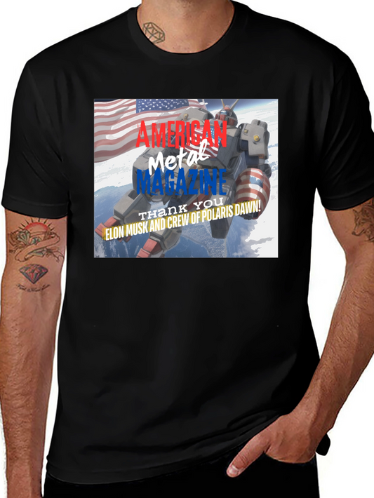 American Metal Magazine Patriotic Robot T-Shirt