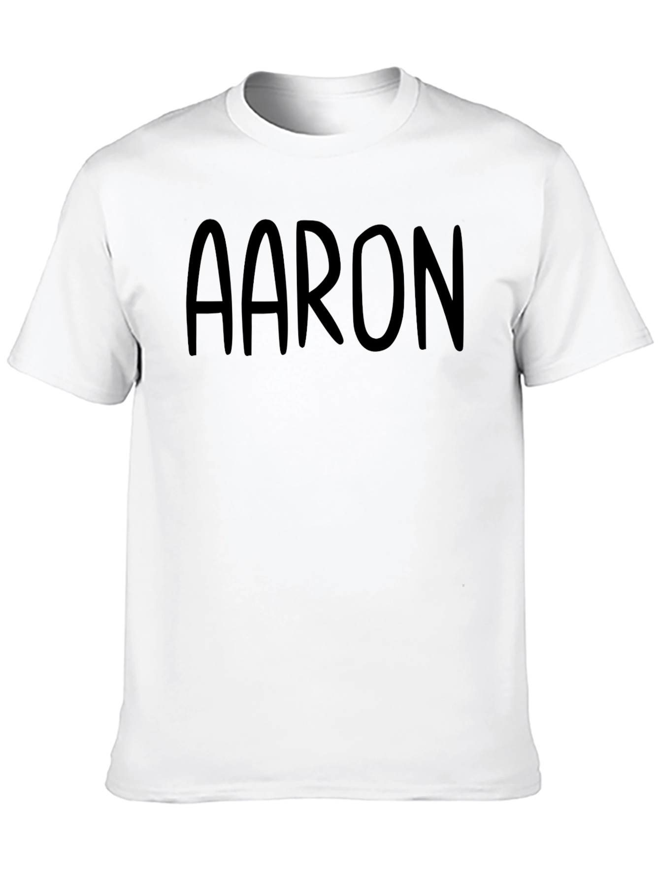 Aaron Black T-Shirt - Personalized Name Tee