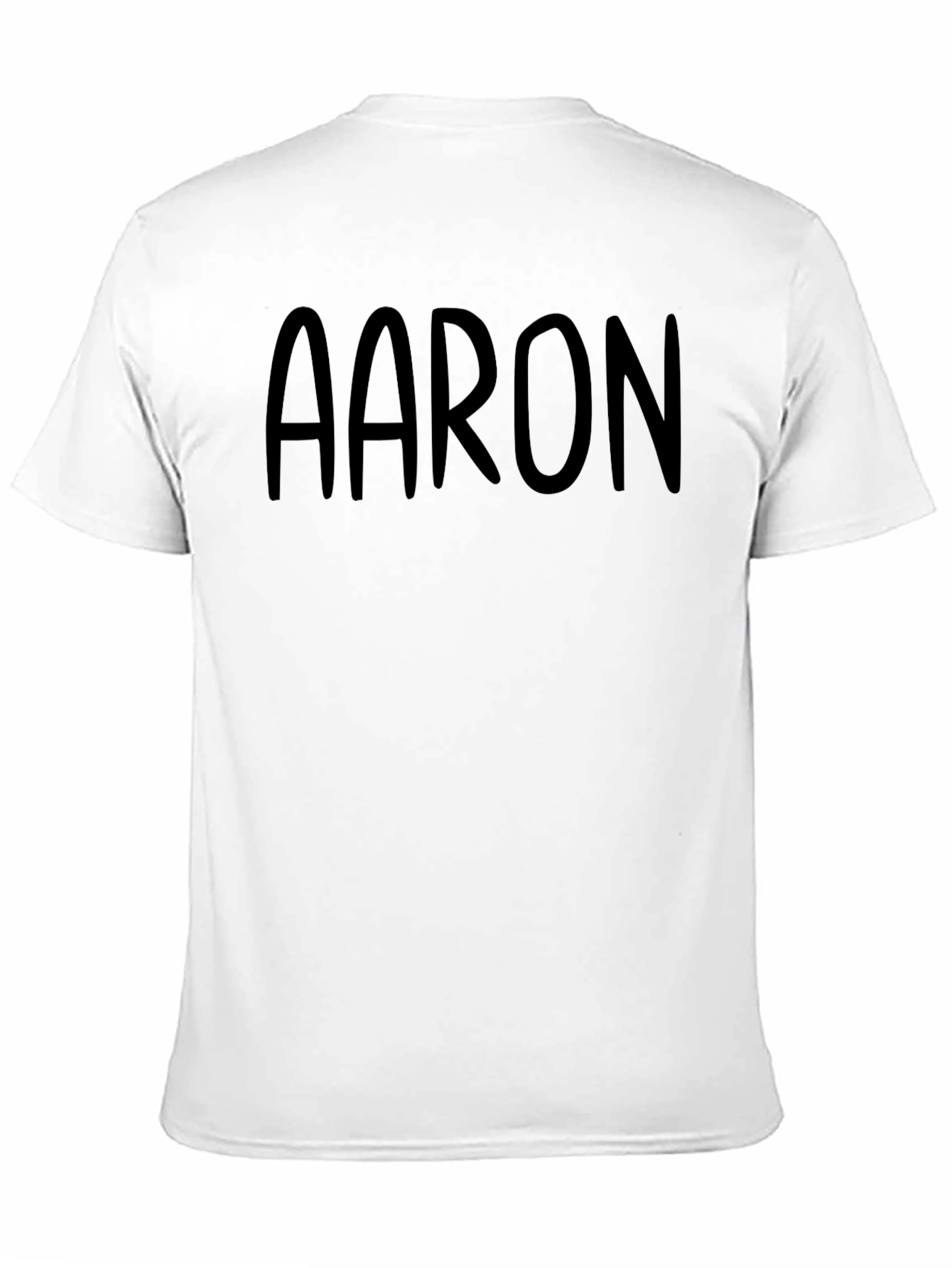 Aaron Black T-Shirt - Personalized Name Tee