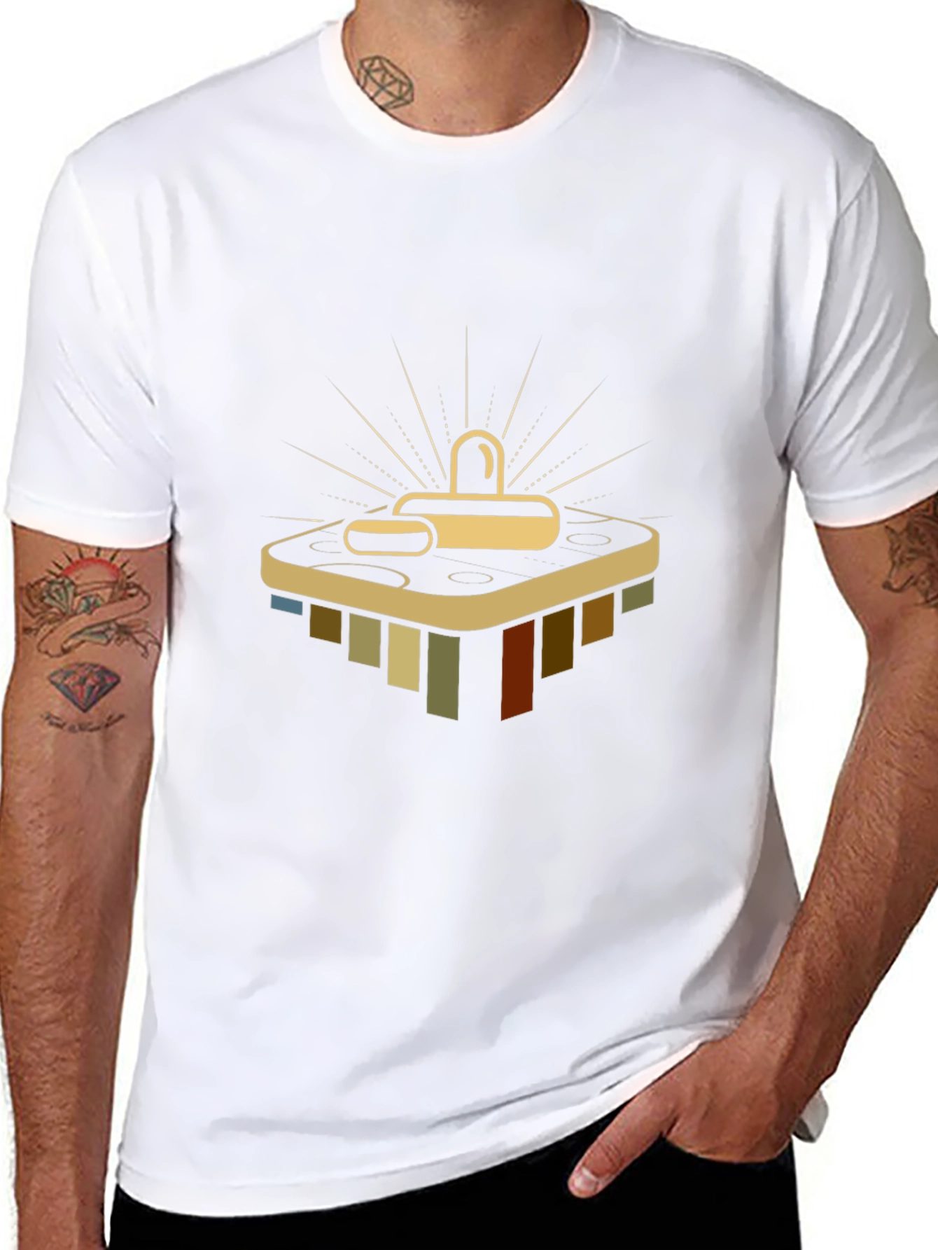 Retro Air Hockey T-Shirt - Classic Game Design