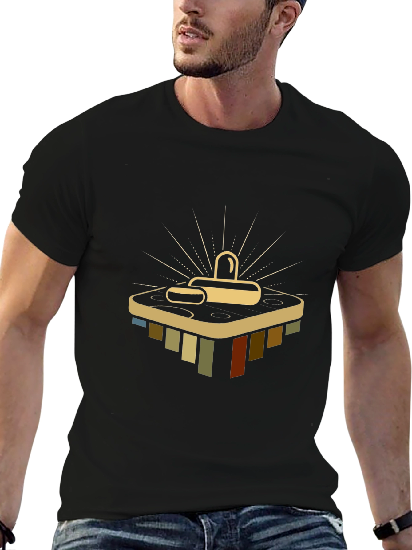 Retro Air Hockey T-Shirt - Classic Game Design