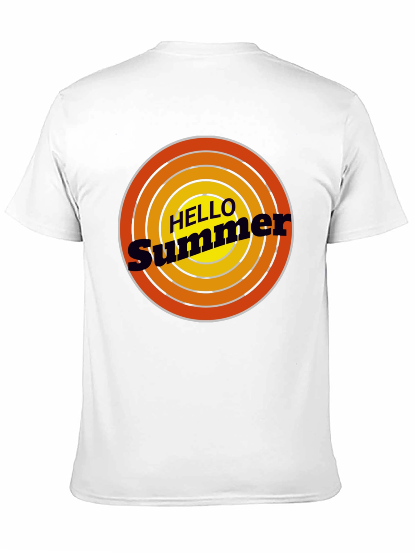Hello Summer Black Graphic T-Shirt