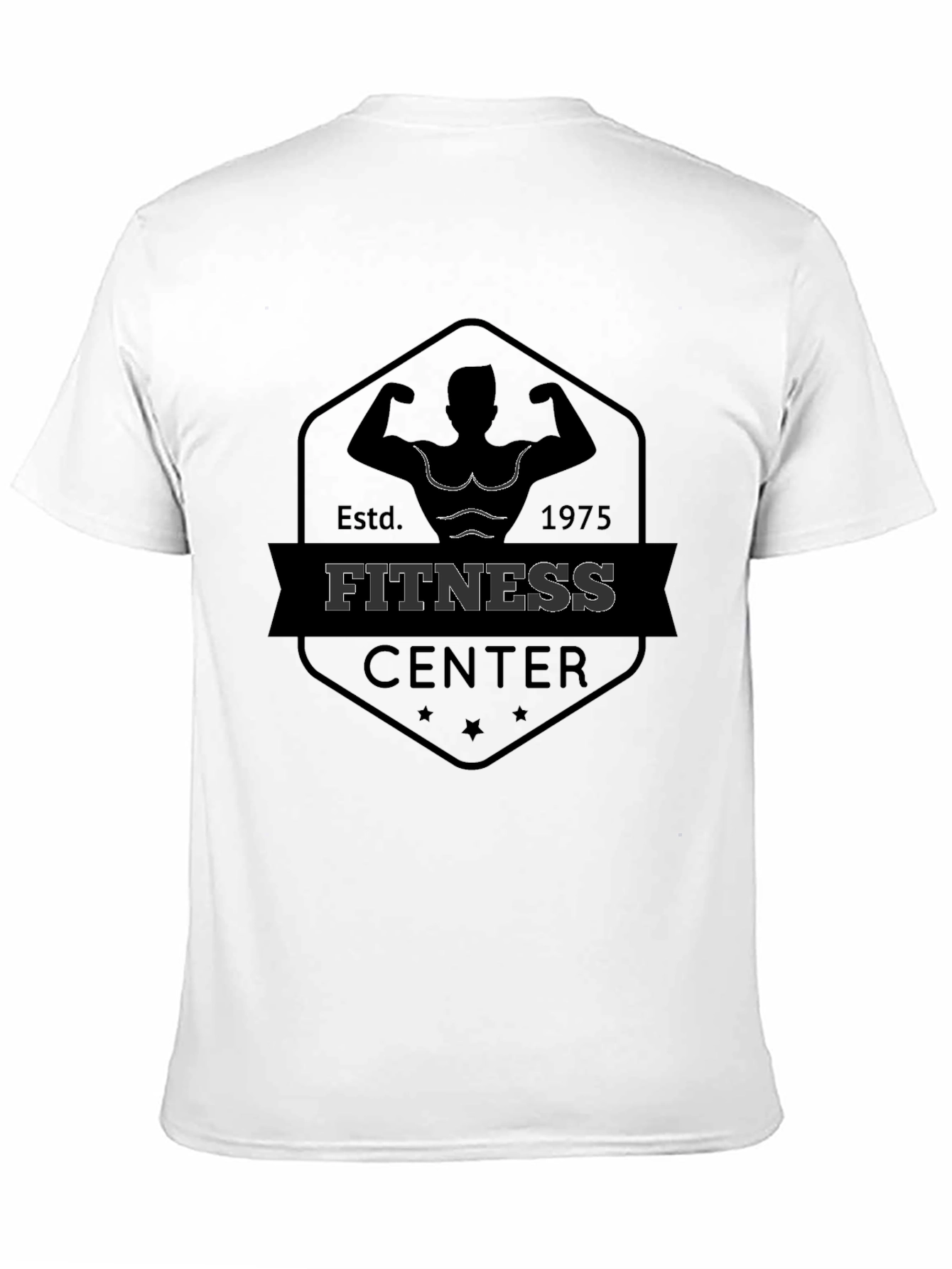 Mens Fitness Center Black Graphic Tee