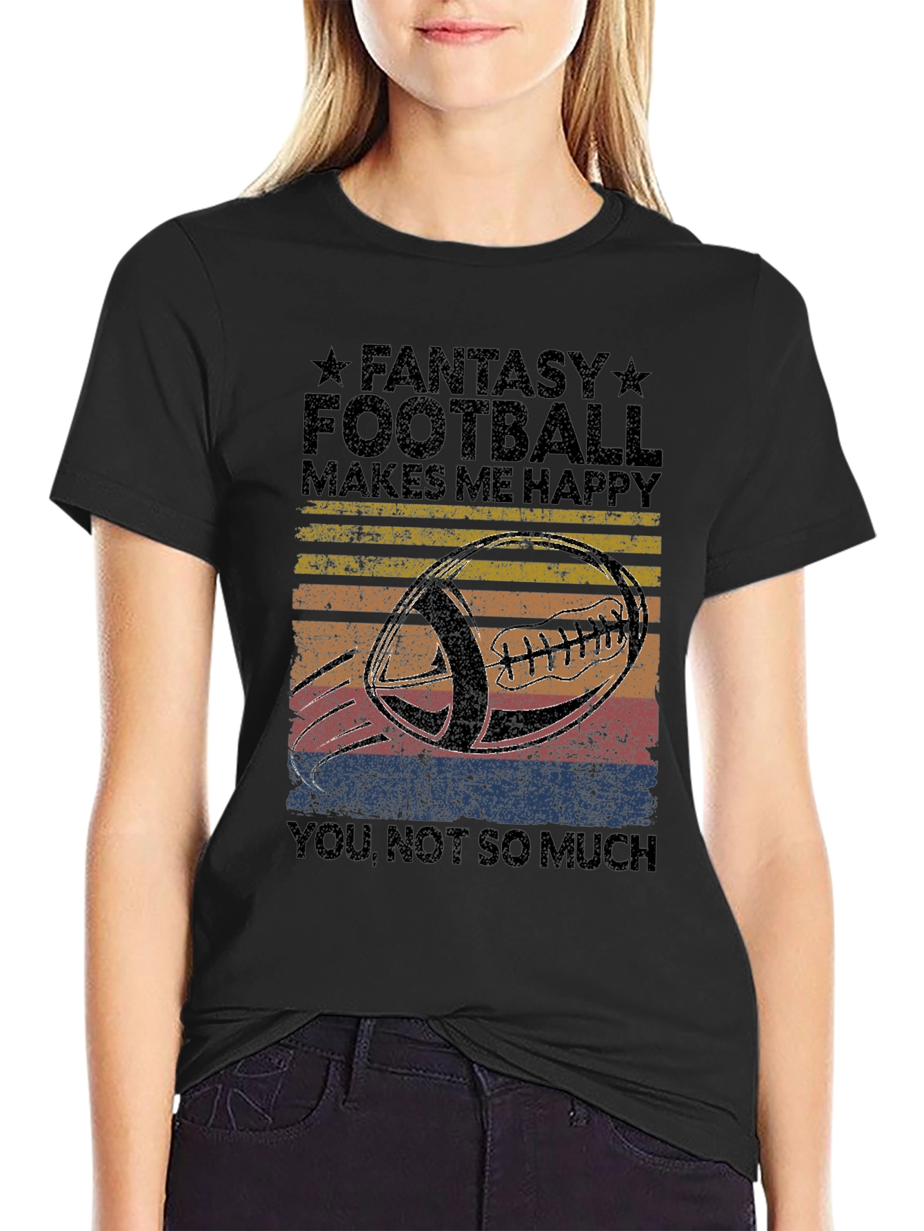 Fantasy Football Makes Me Happy T-Shirt