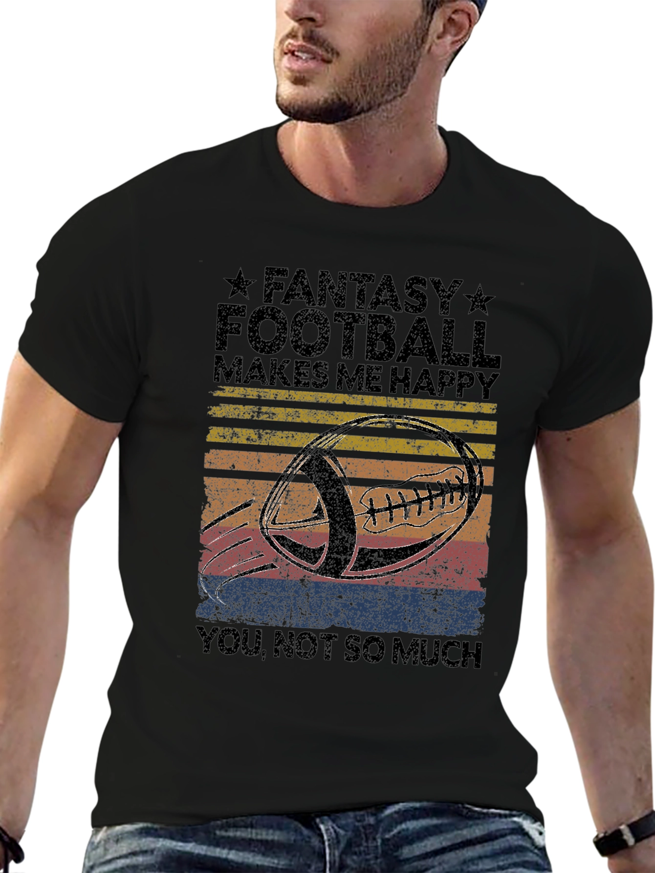 Fantasy Football Makes Me Happy T-Shirt
