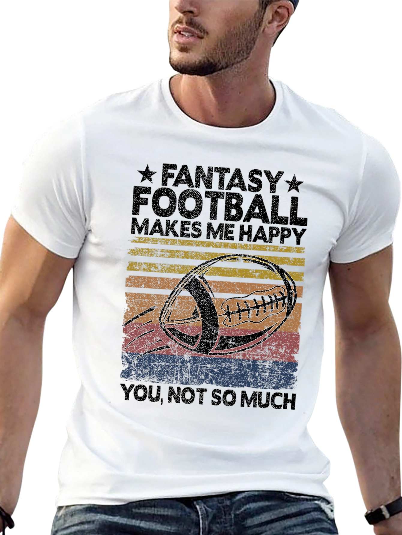 Fantasy Football Makes Me Happy T-Shirt