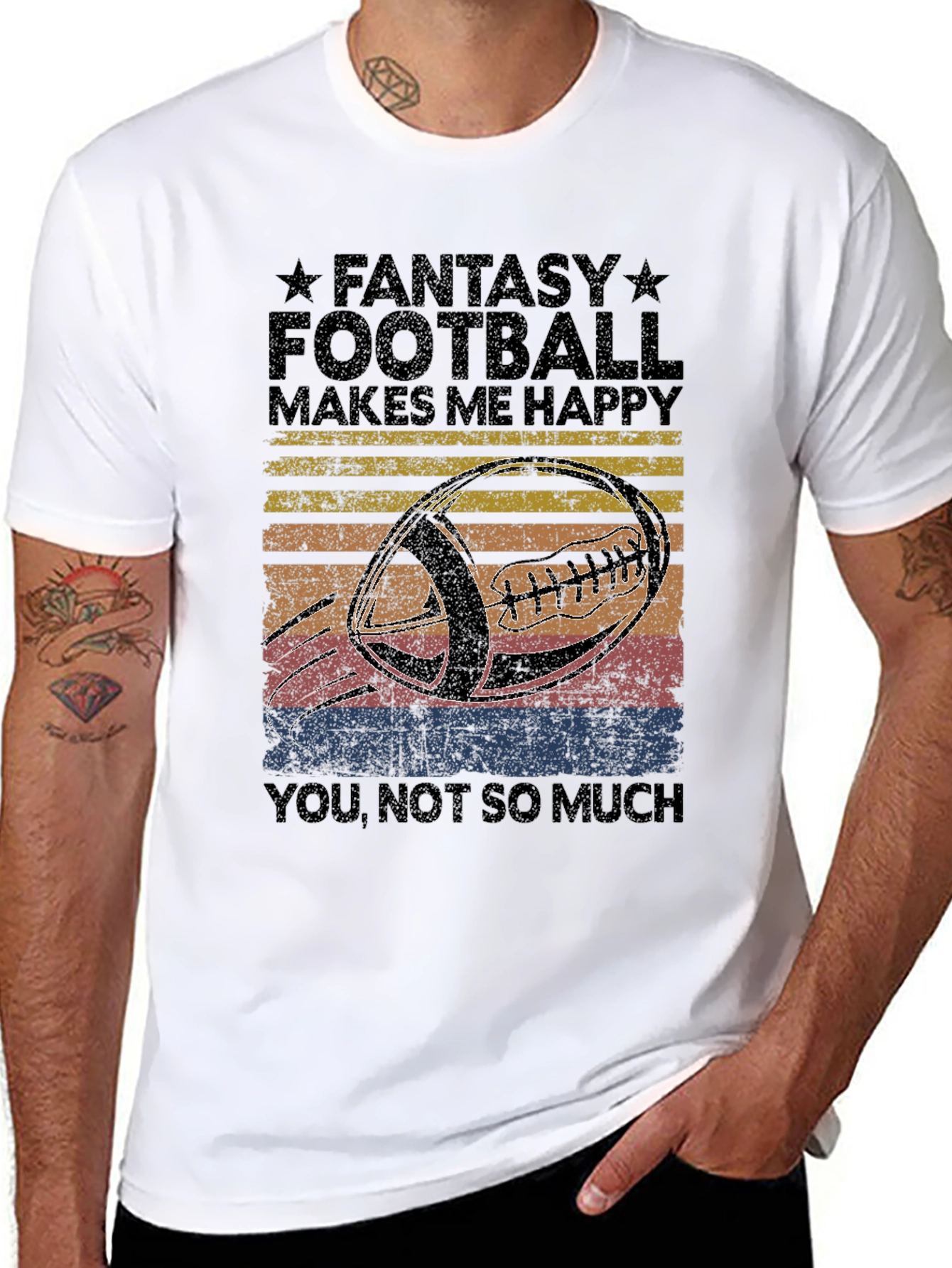 Fantasy Football Makes Me Happy T-Shirt