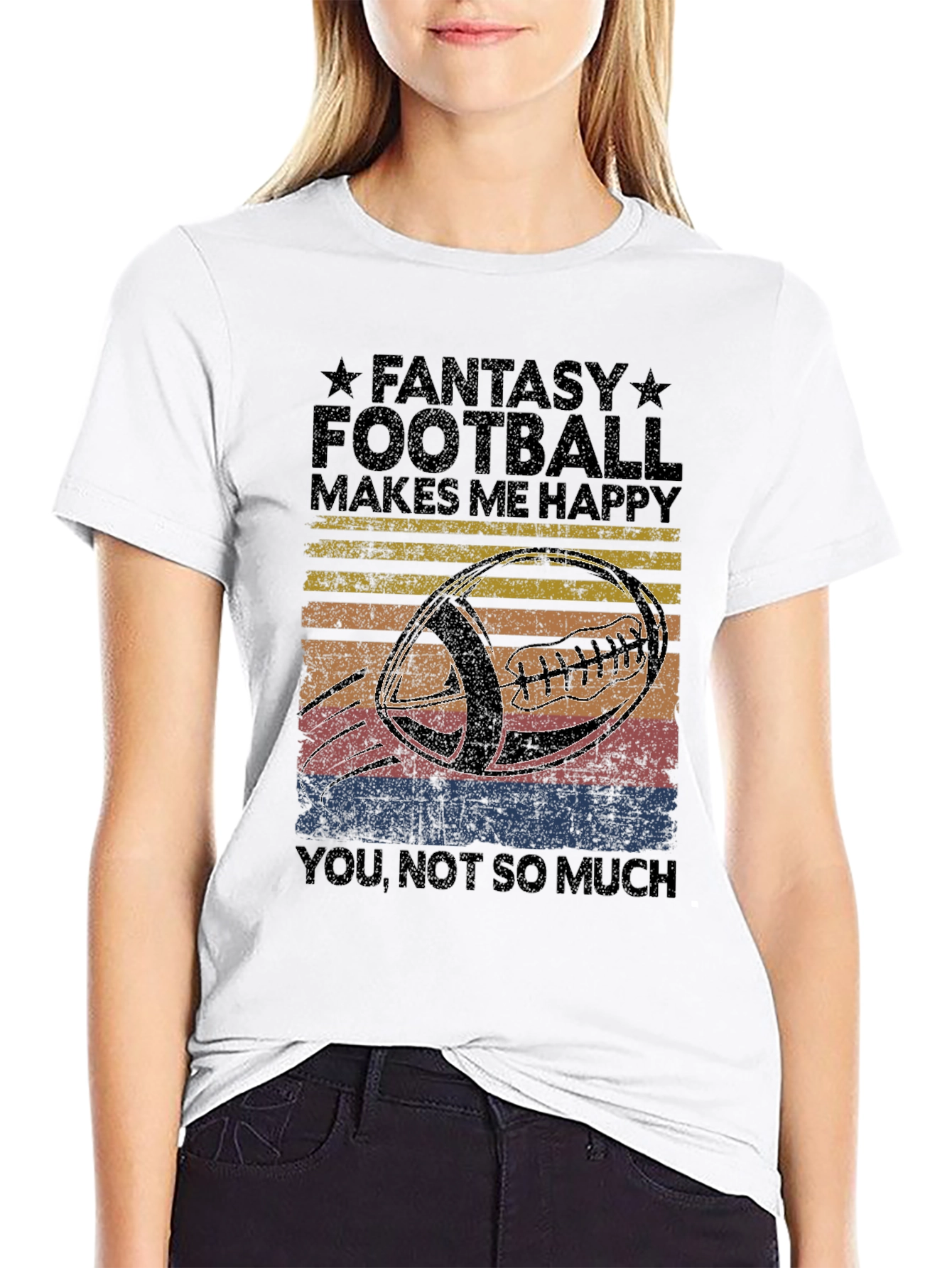 Fantasy Football Makes Me Happy T-Shirt