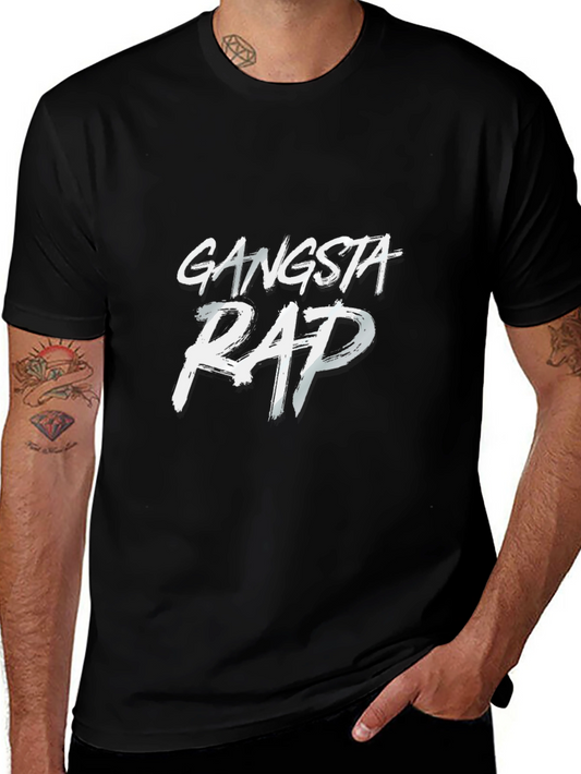 Gangsta Rap Graphic Black T-Shirt