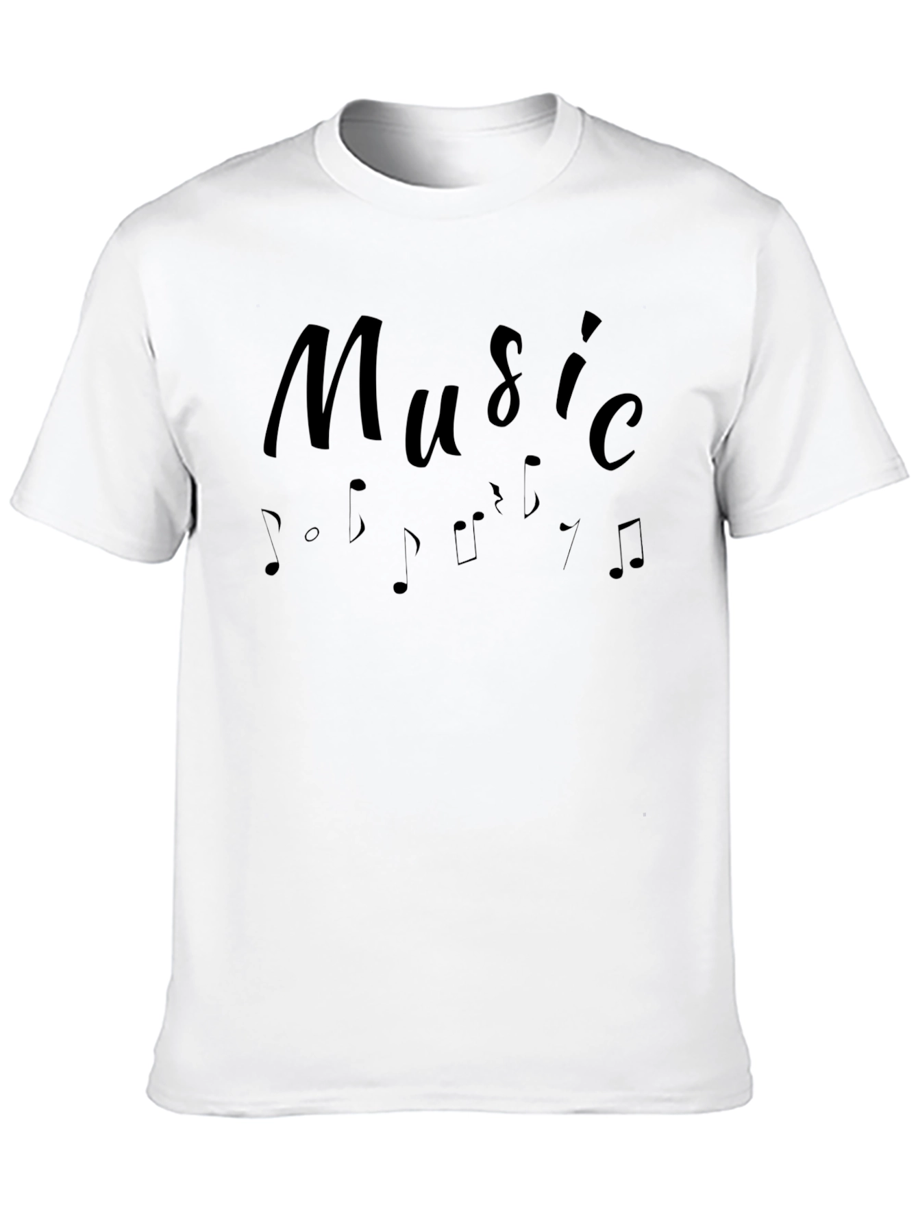 Black Music Note Graphic Tee