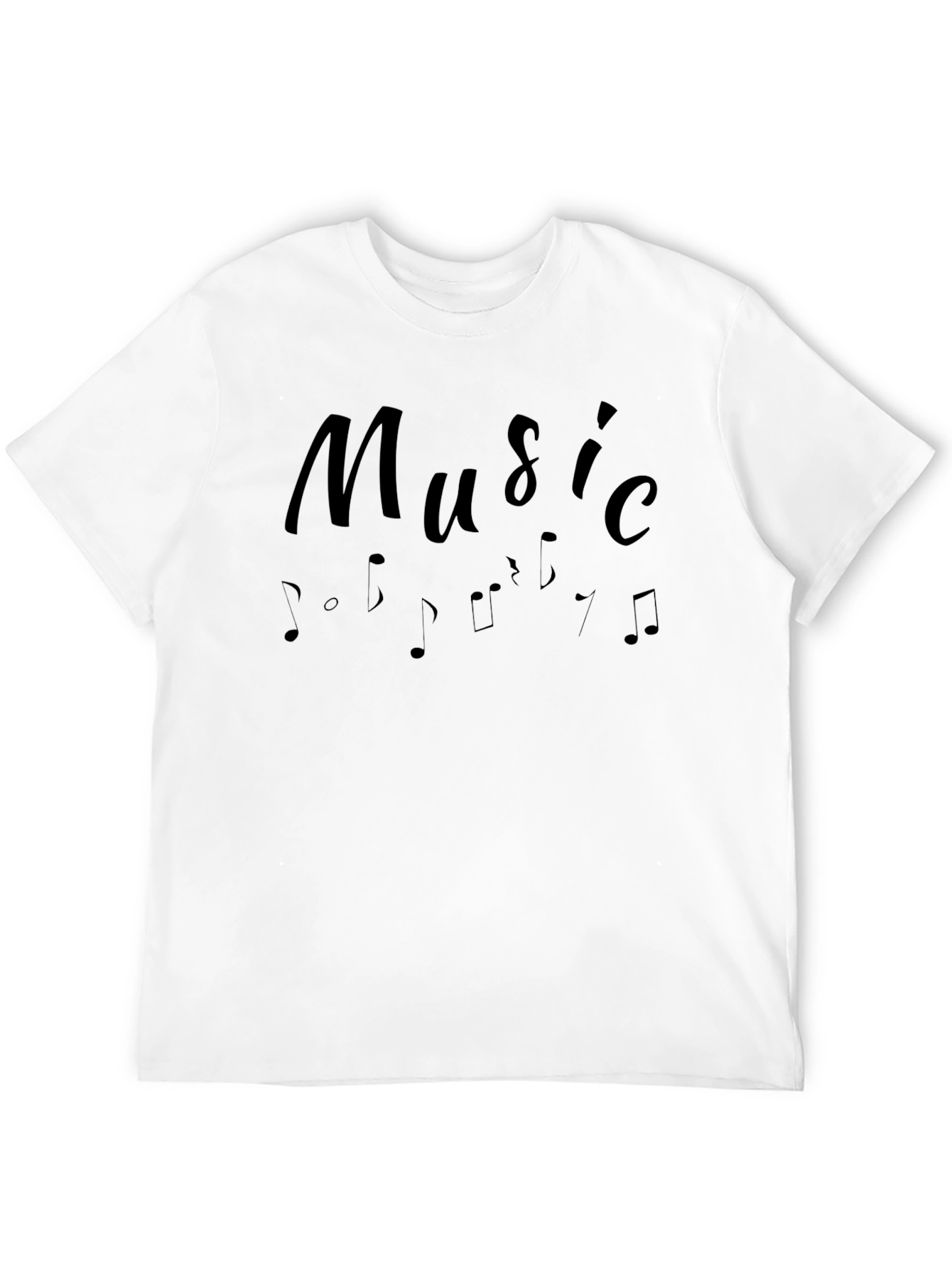 Black Music Note Graphic Tee