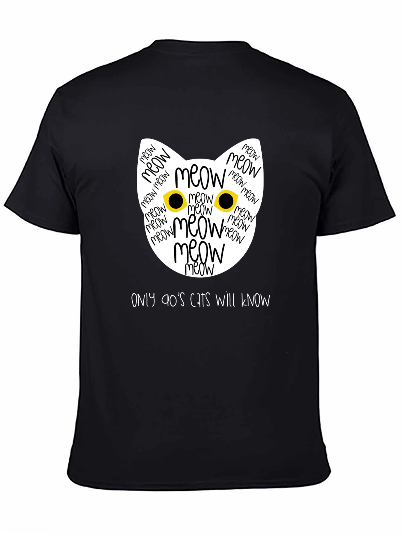 90s Cats T-Shirt - Meow Cat Face Tee