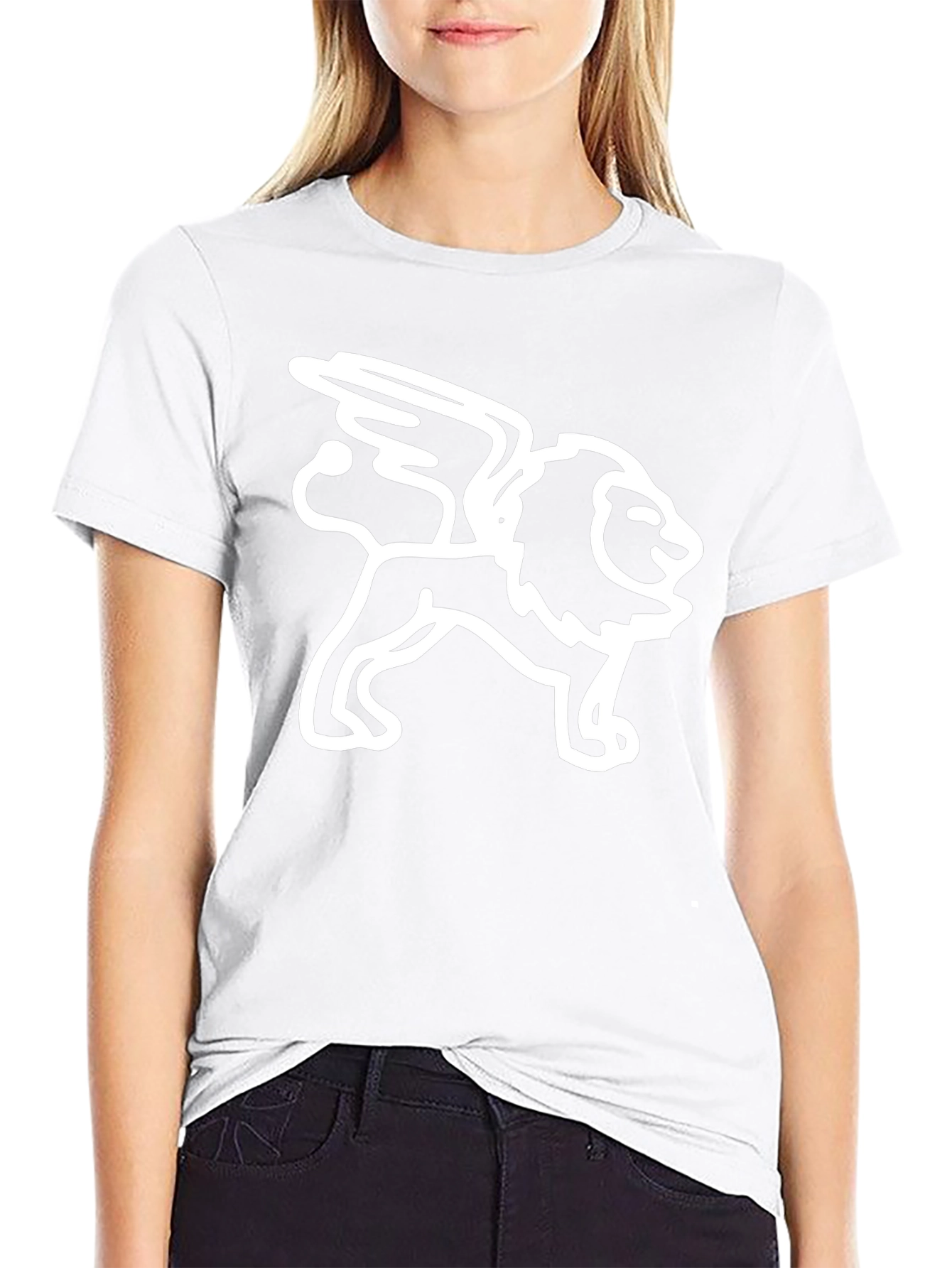 Lion with Wings Black Graphic Tee