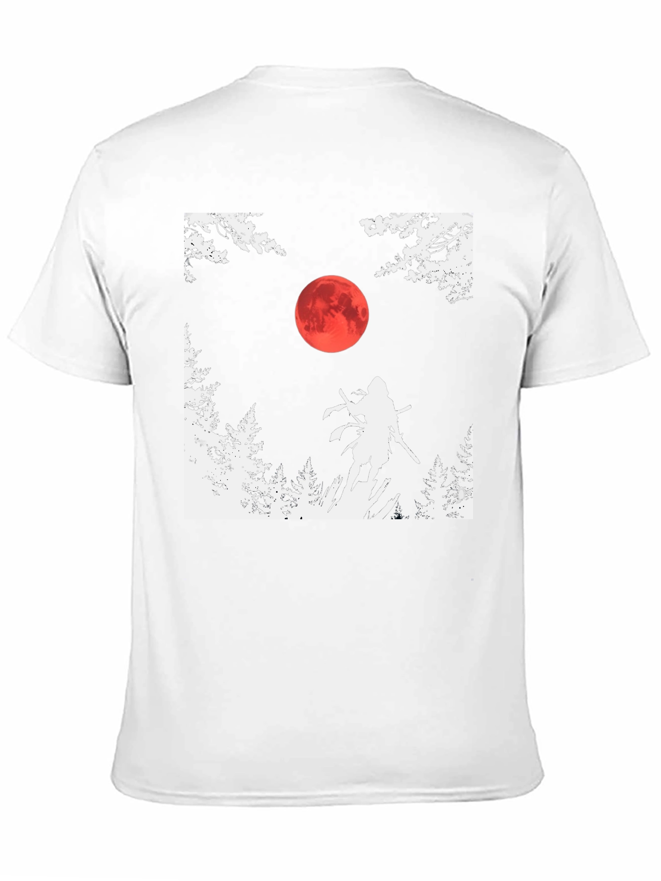 Samurai Moon Graphic Tee - Black