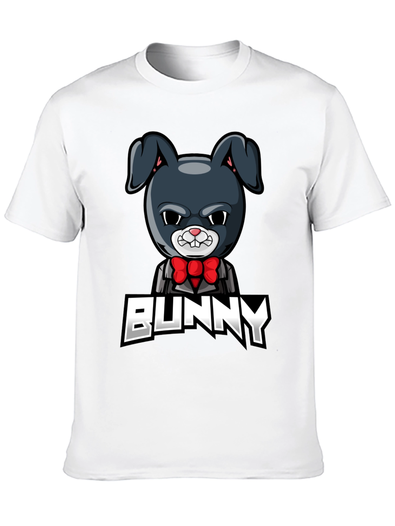 Cool Bunny Graphic T-Shirt - Mens Black Tee