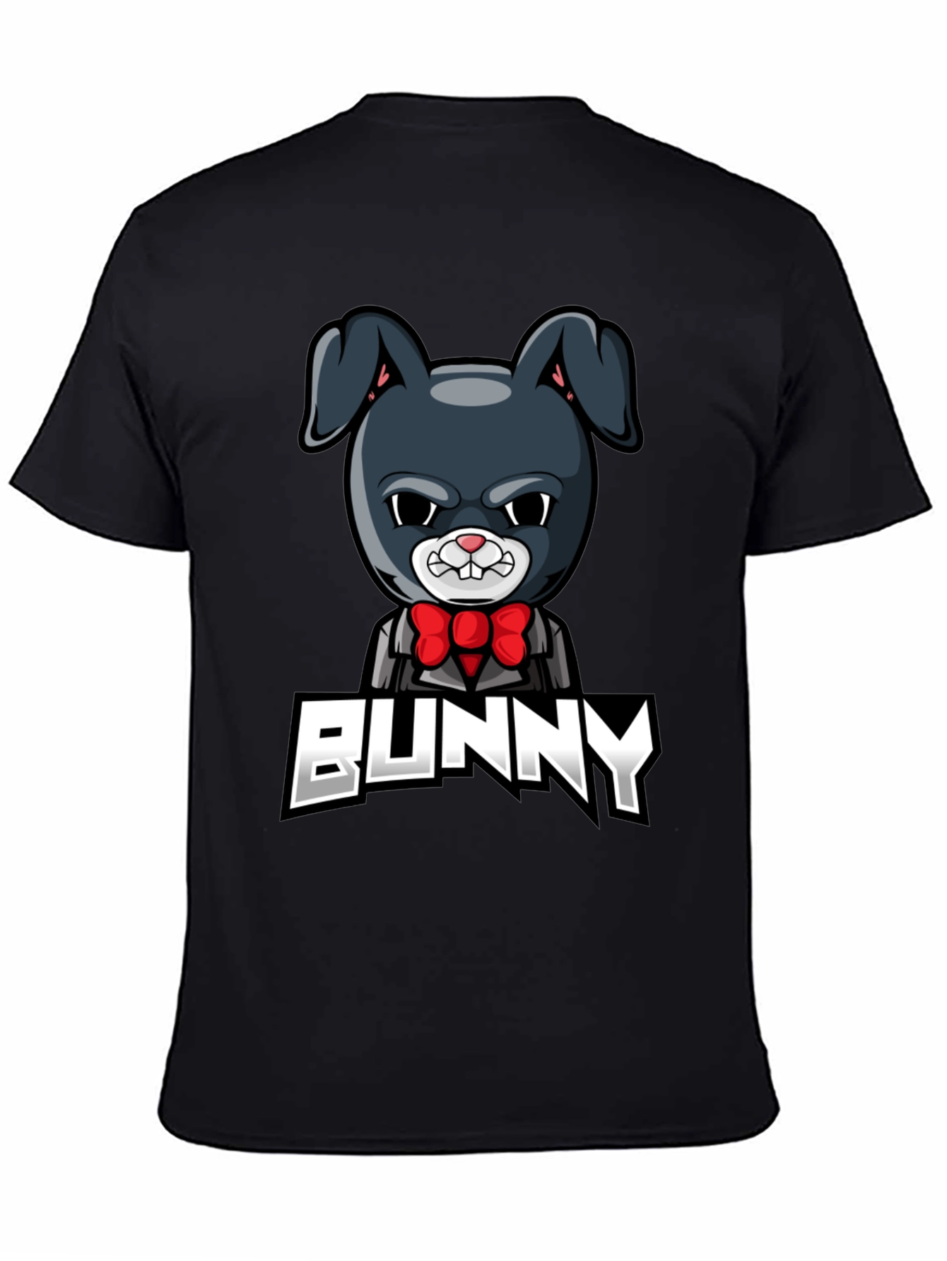 Cool Bunny Graphic T-Shirt - Mens Black Tee