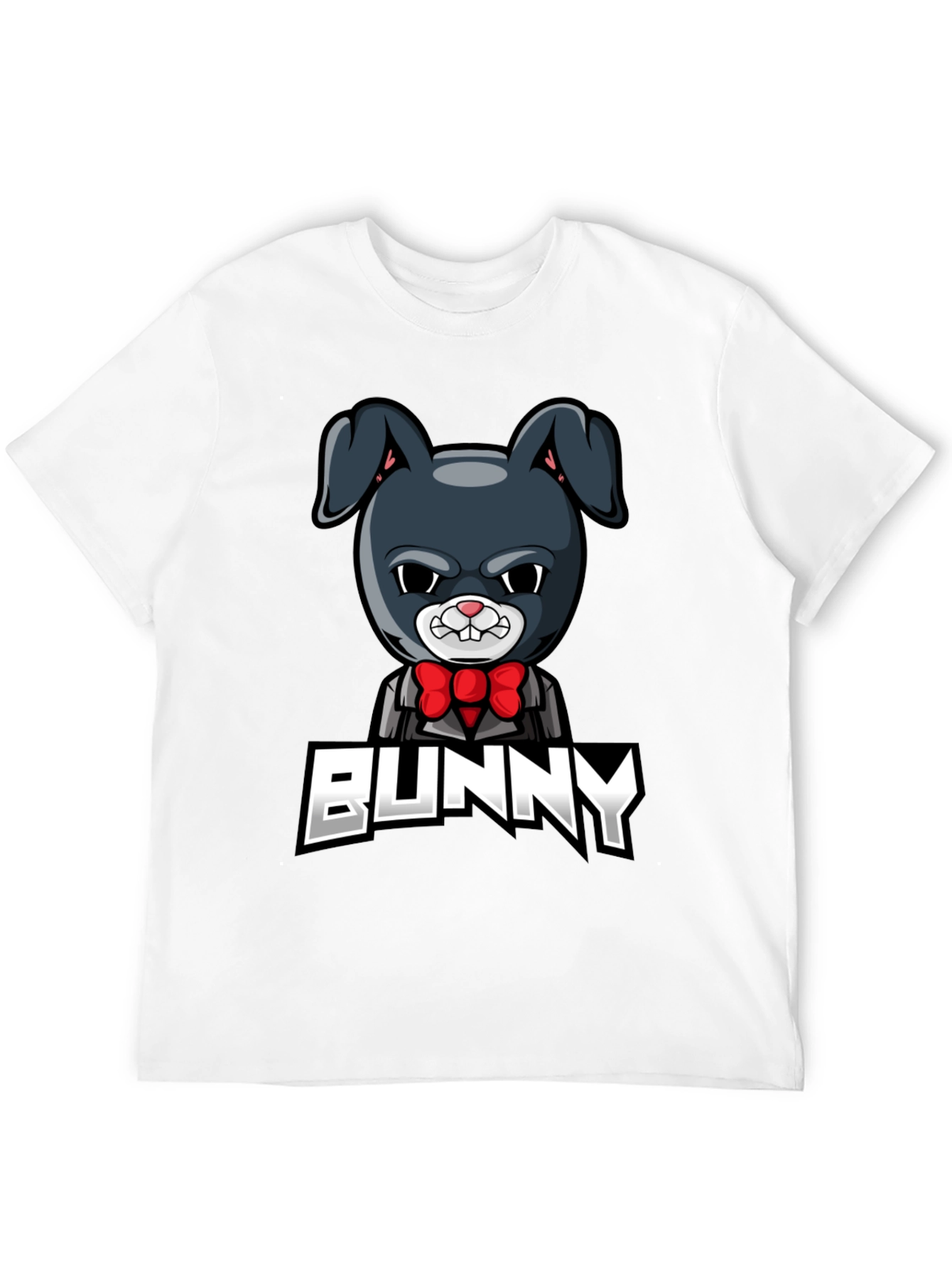 Cool Bunny Graphic T-Shirt - Mens Black Tee
