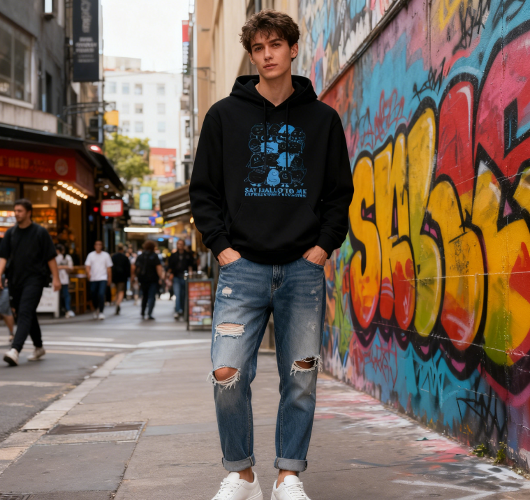 Cute Character Stack 'Express Yourself' Hoodie