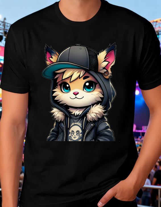 Cute Urban Cat Graphic Tee for Fashion Lovers