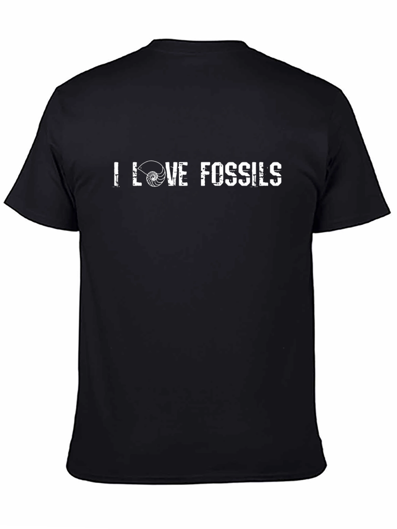 I Love Fossils Black T-Shirt