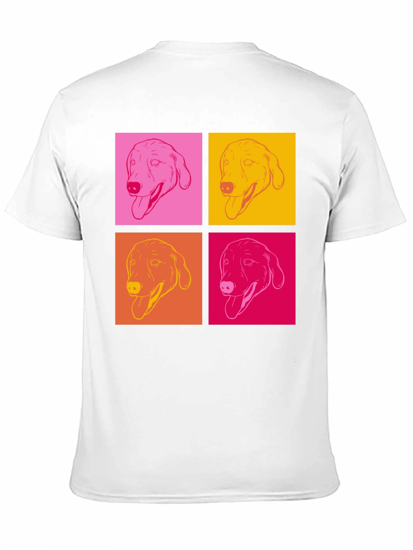 Pop Art Dog Graphic T-Shirt - Black