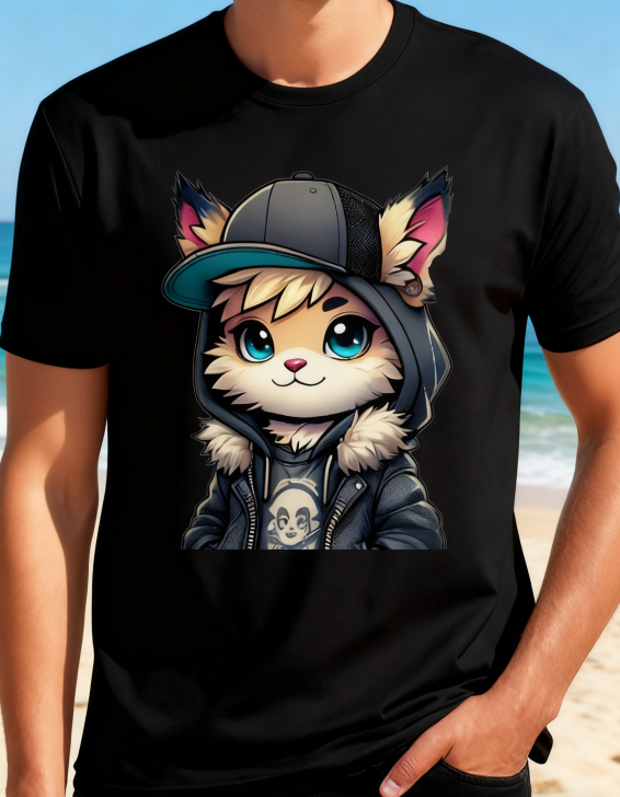 Cute Urban Cat Graphic Tee for Fashion Lovers