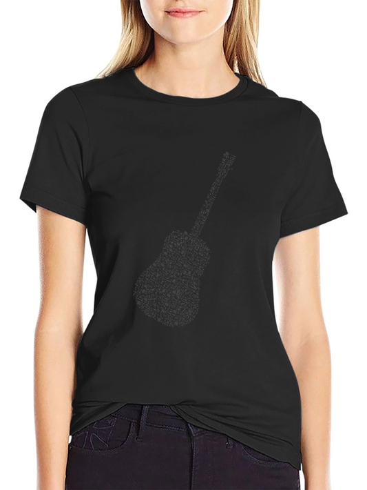 Guitar Silhouette Black T-Shirt