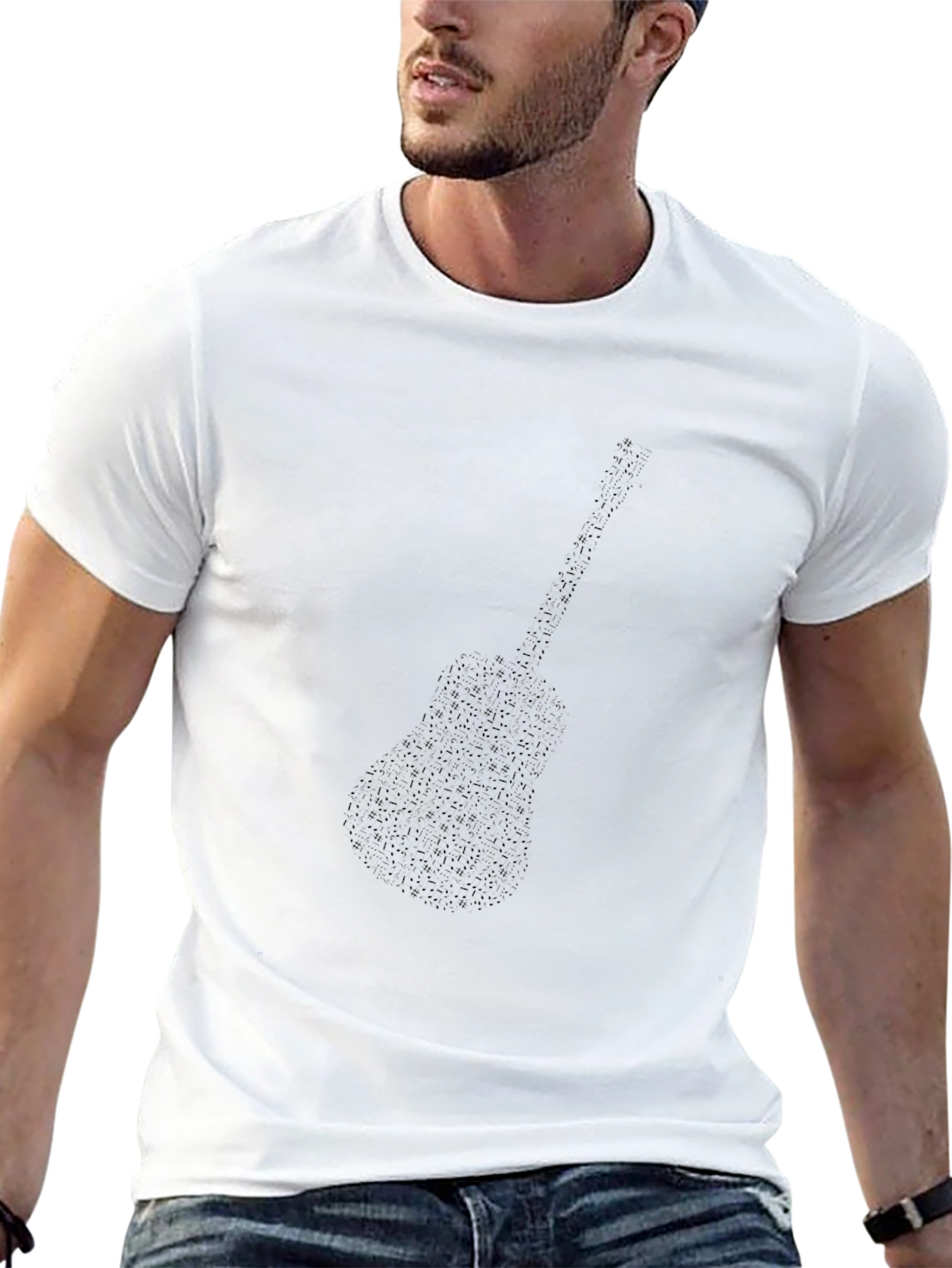 Guitar Silhouette Black T-Shirt