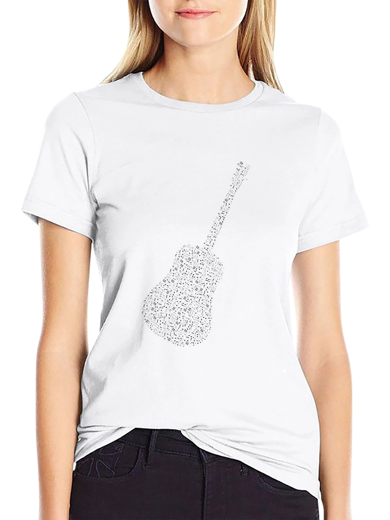 Guitar Silhouette Black T-Shirt