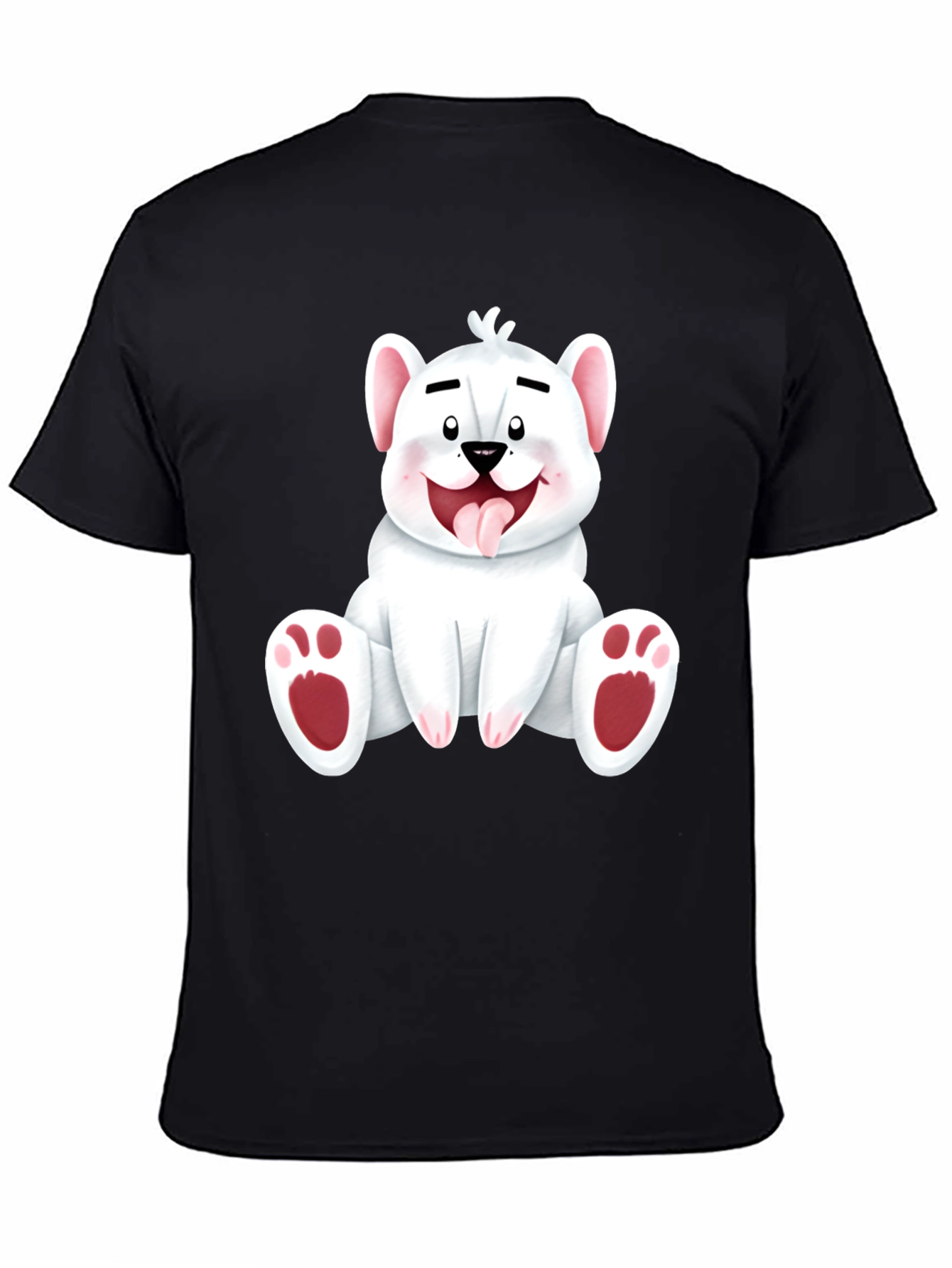 Cute Cartoon Bear Graphic Tee - Soft Cotton T-Shirt