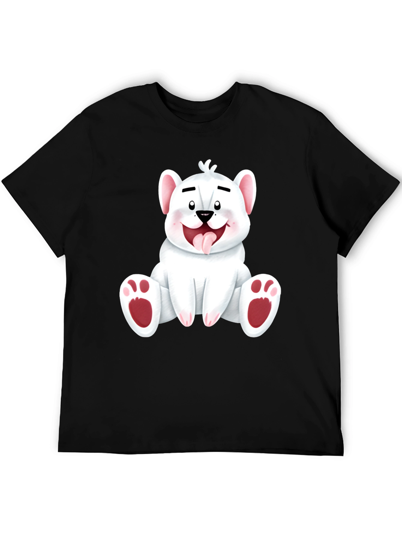 Cute Cartoon Bear Graphic Tee - Soft Cotton T-Shirt