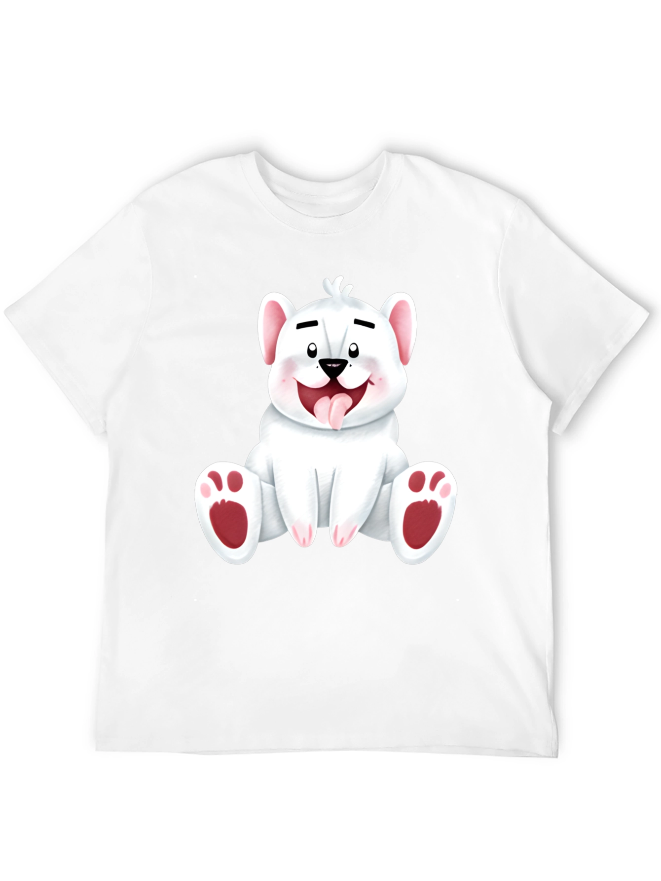 Cute Cartoon Bear Graphic Tee - Soft Cotton T-Shirt