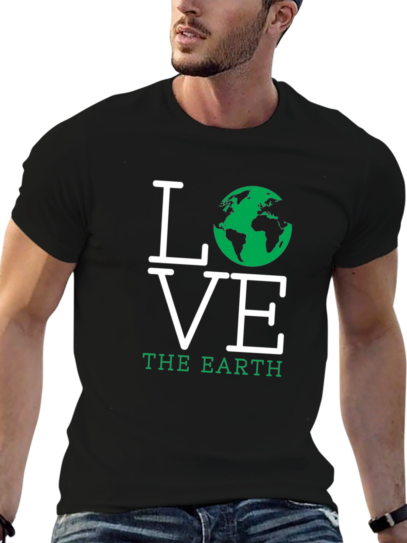Love the Earth T-Shirt - Black Graphic Tee