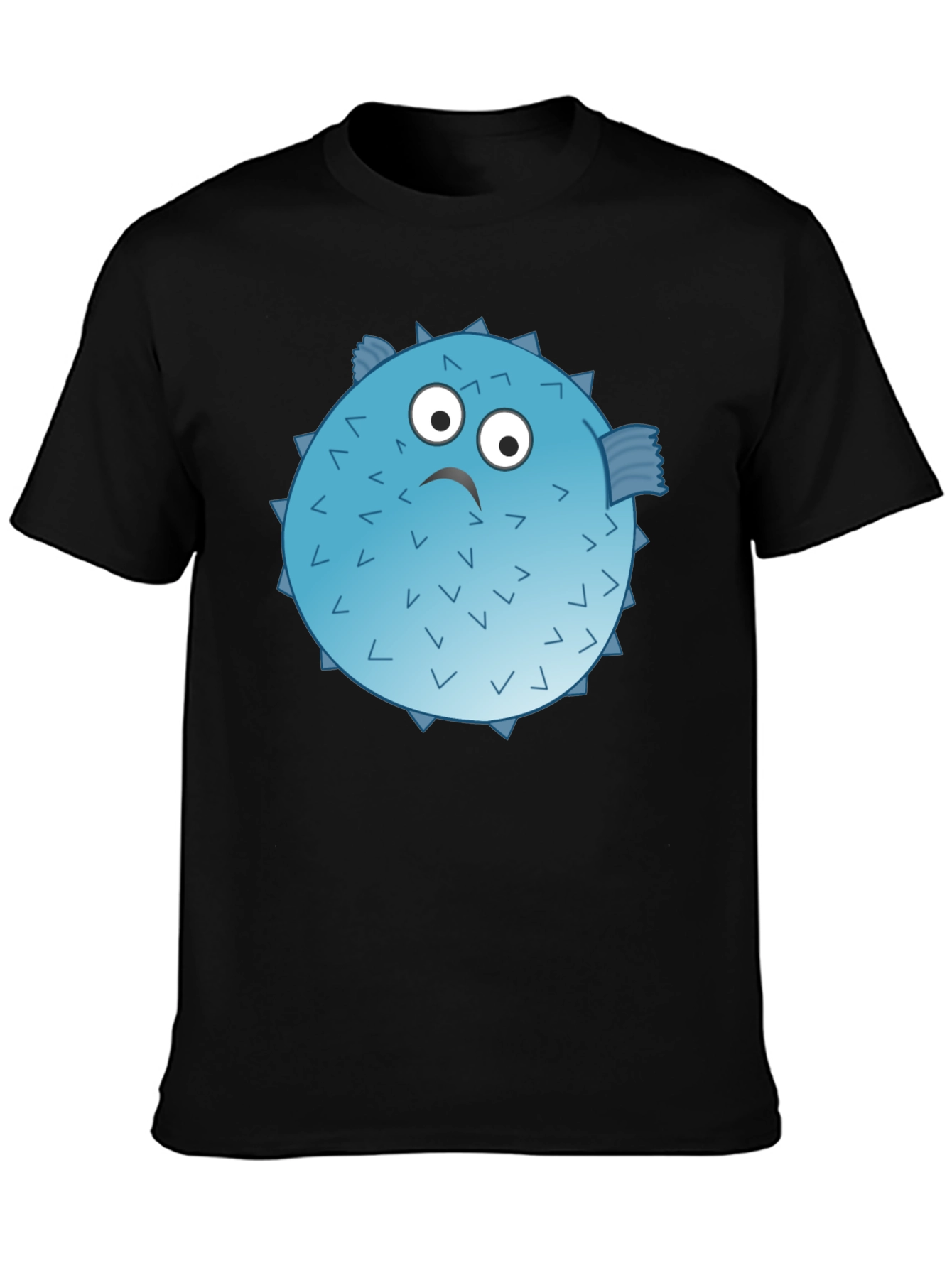 Puffer Fish Graphic T-Shirt - Funny Cartoon Design