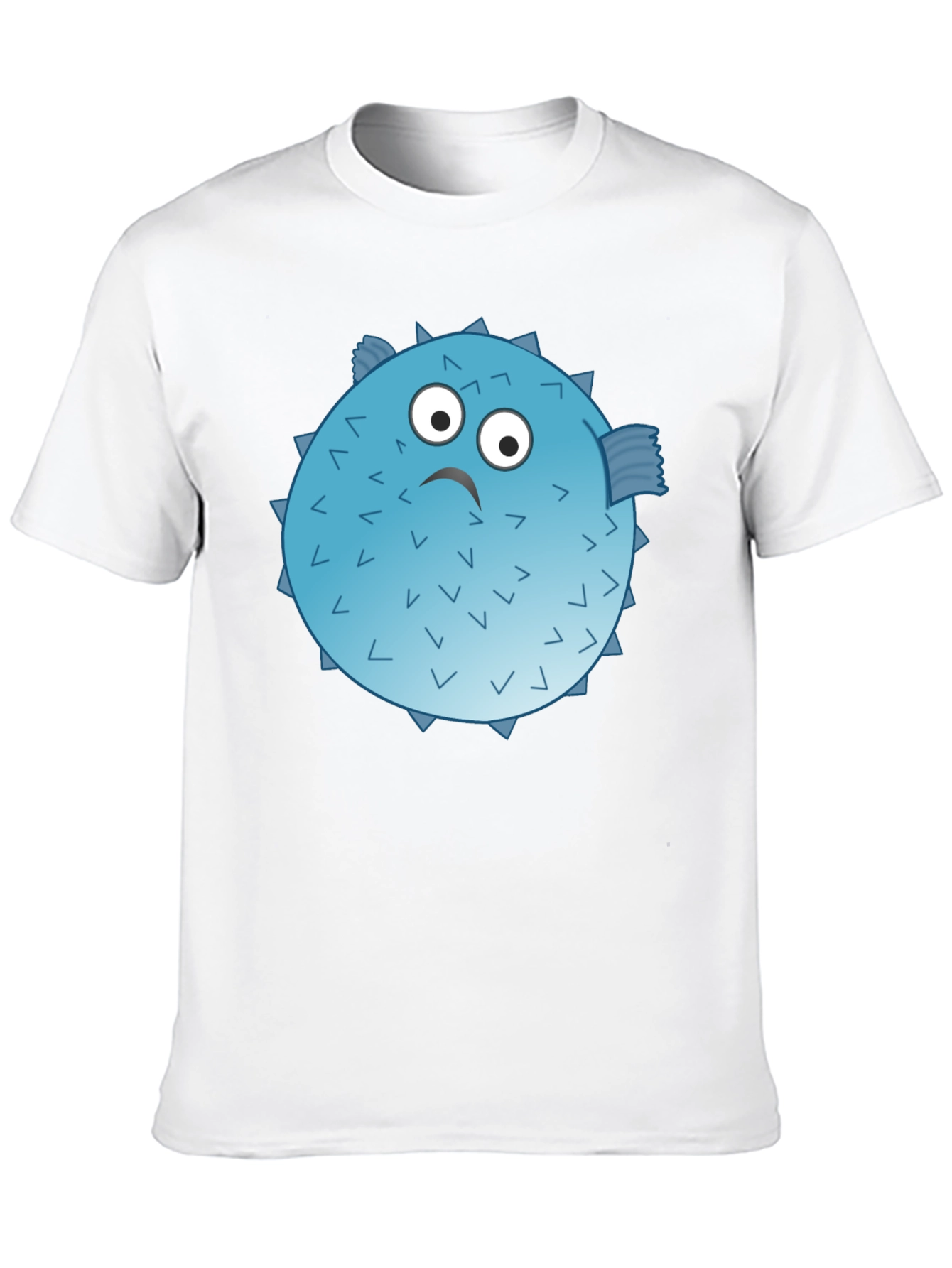Puffer Fish Graphic T-Shirt - Funny Cartoon Design