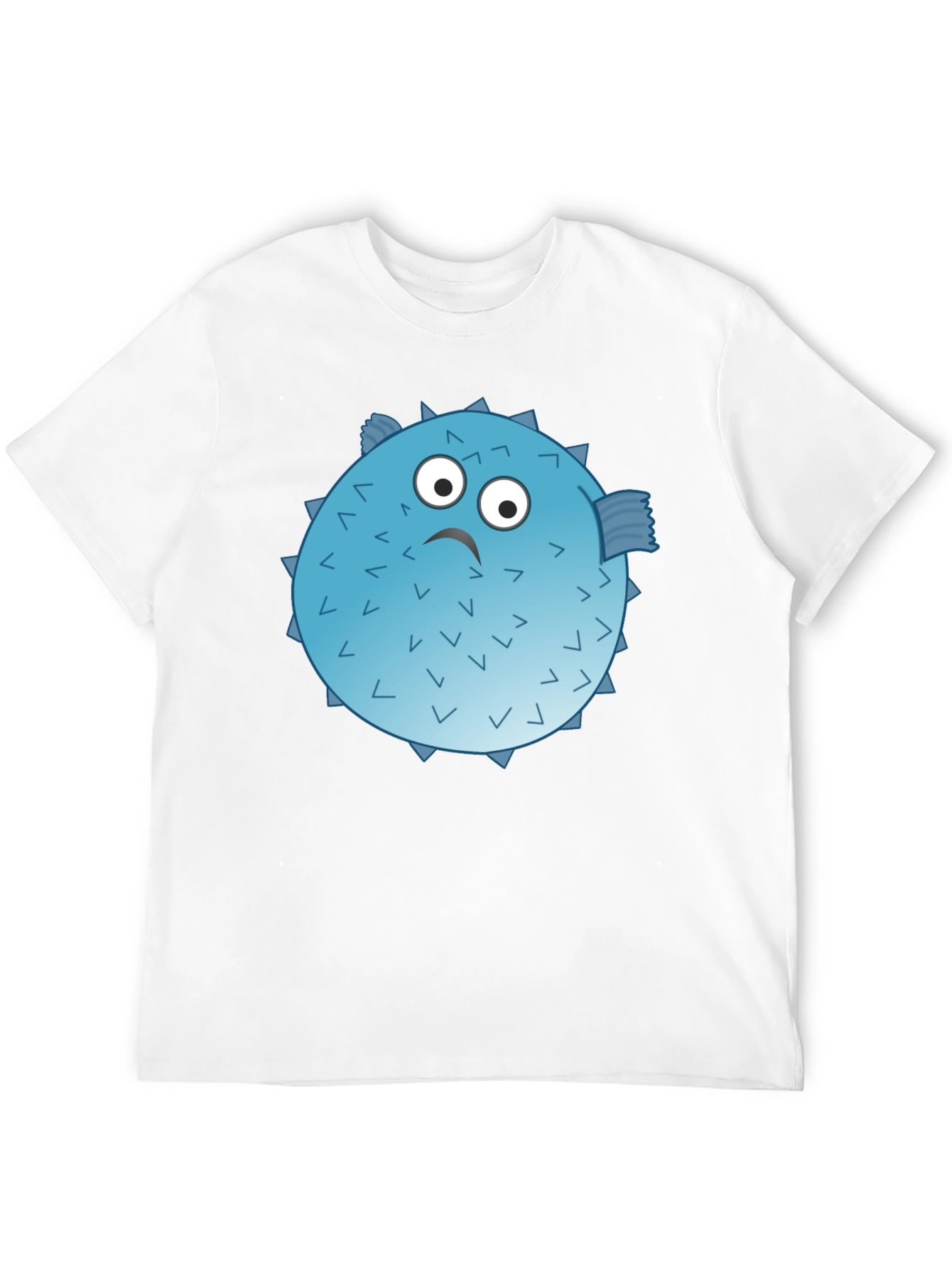 Puffer Fish Graphic T-Shirt - Funny Cartoon Design