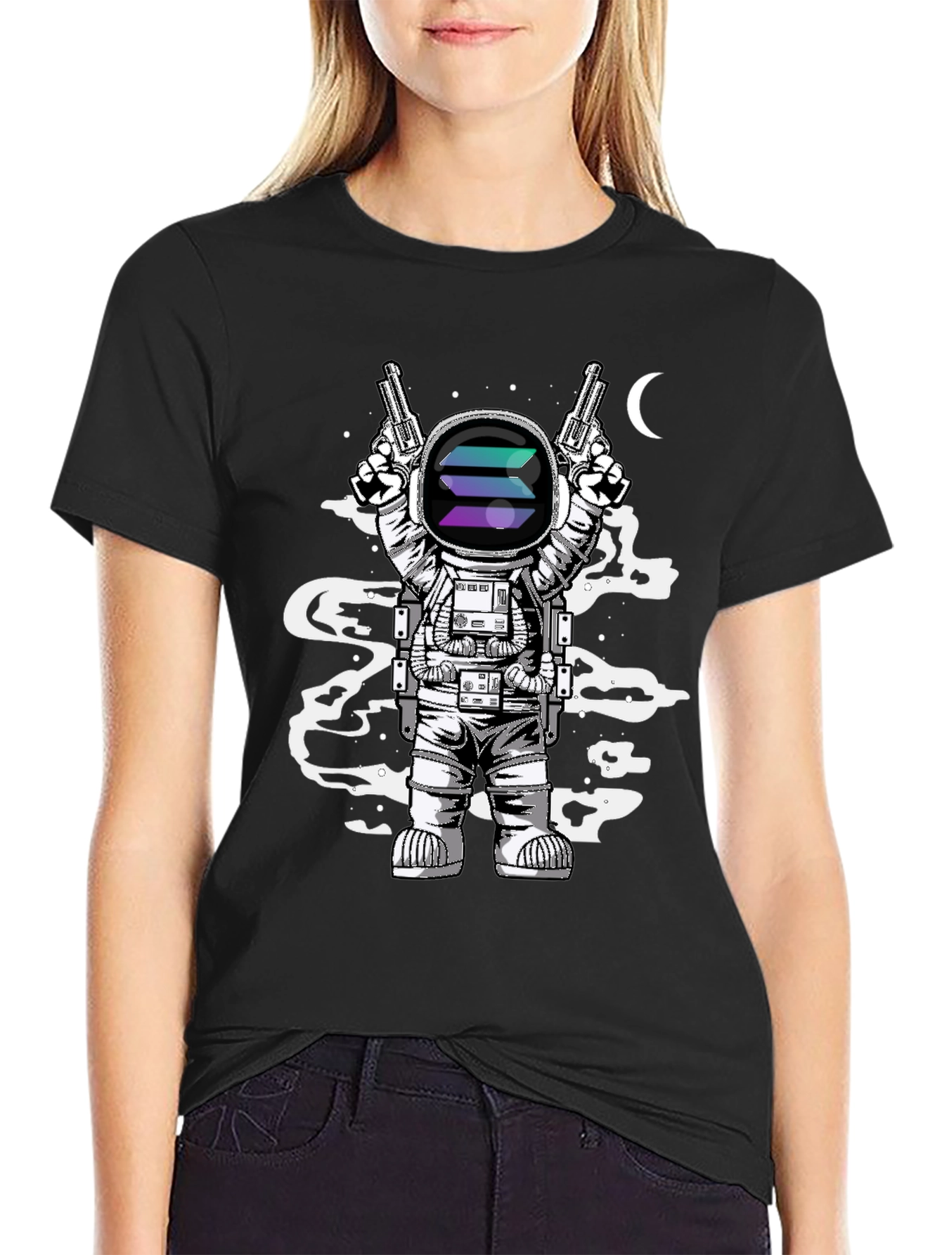 Solana Astronaut T-Shirt - Crypto Fashion